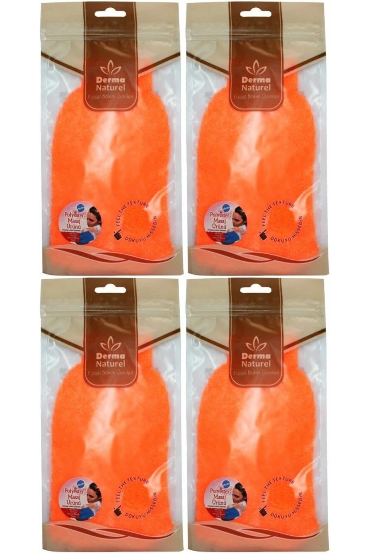 Derma Naturel Banyo Eldiveni Renkli MS-05 (4 Lü Set)