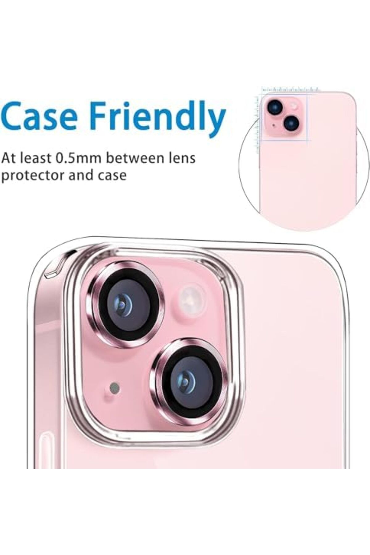 Mena Rise-Diyar-ıFırsatShop واقي عدسة الكاميرا لهاتف iPhone 15 iPhone 15 Plus واقي الكاميرا رفيع للغاية 3