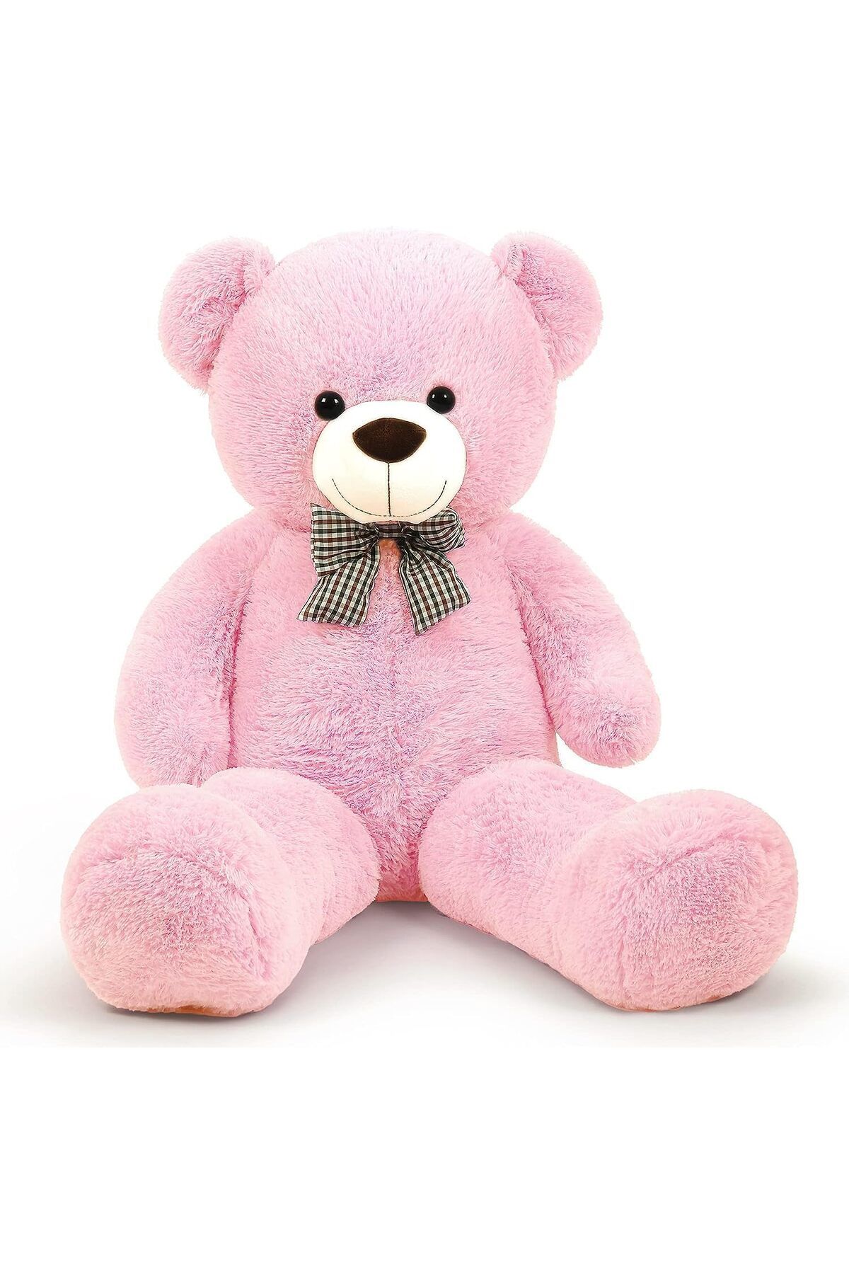 Mena Rise cm Rengarenk Papyonlu Peluş Ayıcık -% 100 YERLİ Pembe 1064272