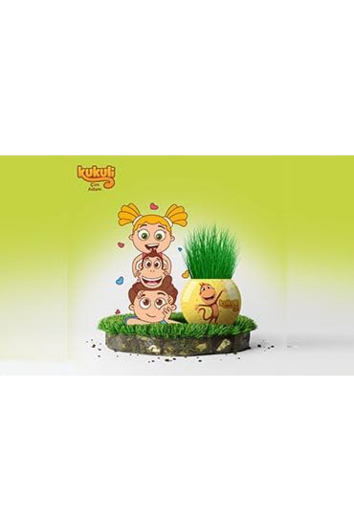 Mena Rise TuonShop Temalı Çim Adam 6'lı Set – Çocuklar İçin Eğitici ve Eğlenceli Bitki Yetiştirme K