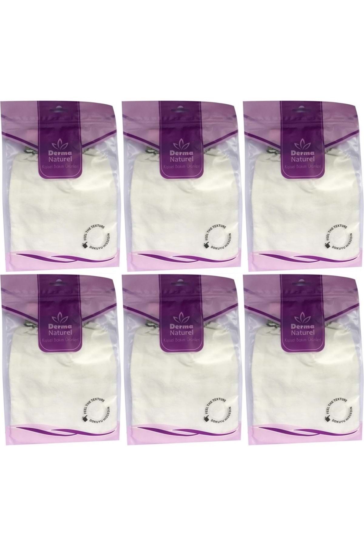 Derma Naturel Krep Lastikli Kese MS-20 (6 Lı Set)