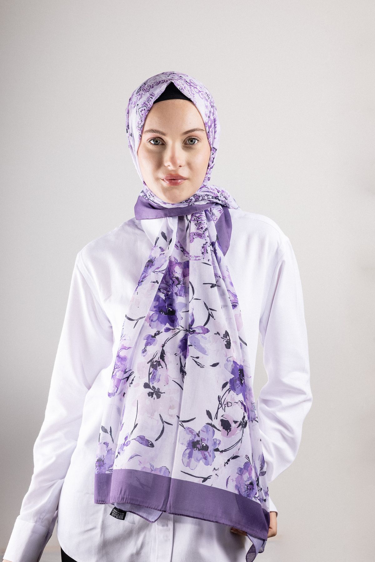 Akel Digital Soft Şal Pastel Çiçek Desen