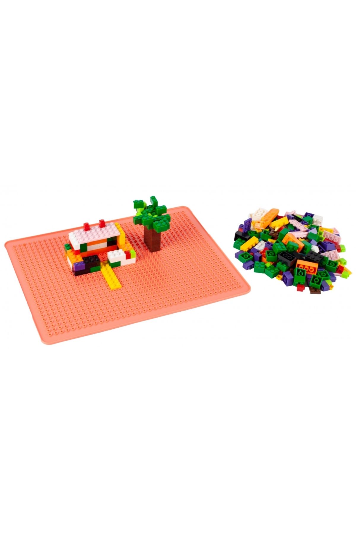 ideal STORE-TOY BLOCK idealStore Educational Table, Dimensions 48 x 30 x 26.5 cm, Double Top with Two Sides, 300 Blocks 8