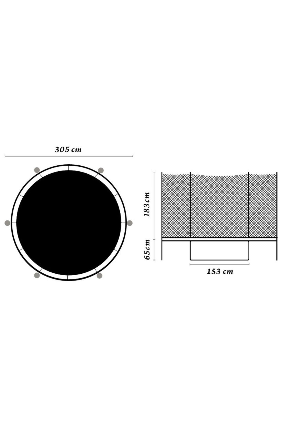 ideal STORE-Children's trampoline with safety net IDL FREEDOM JUNIOR JUMP COLLECTION, Diameter 312 cm, A 2