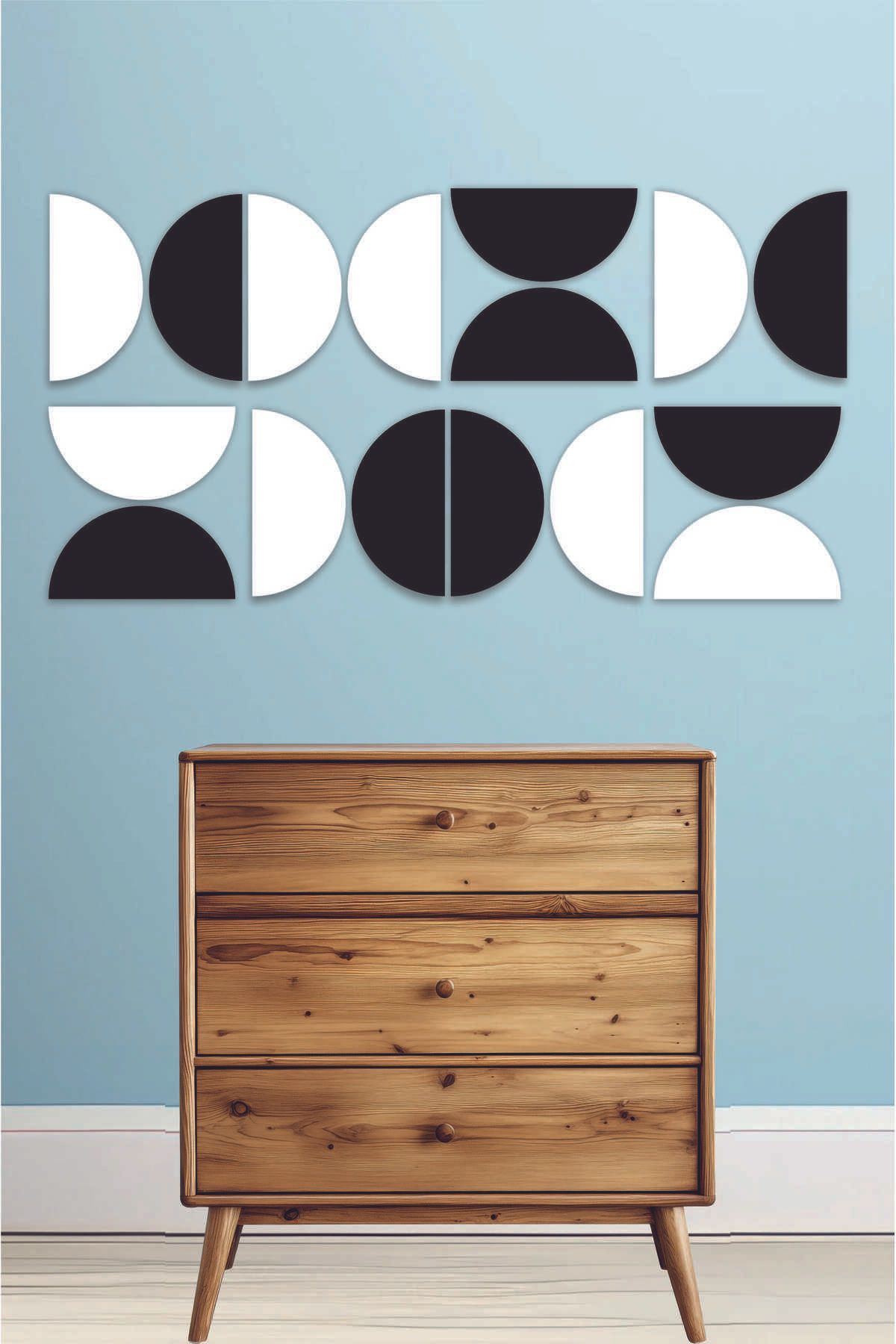 UNT Modern Minimalist Geometrik Tablo Seti Duvar Dekoru