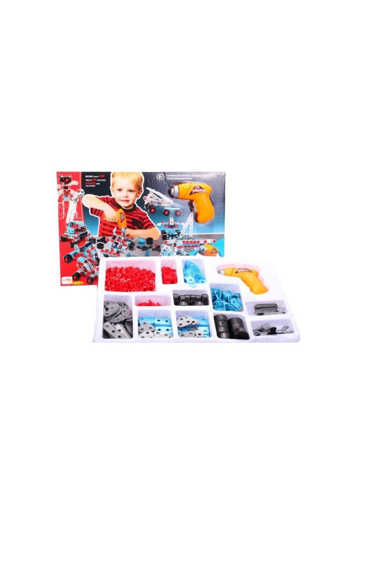 IDL-IDL Junior Block Construction Set, Very Friendly, Equipped with 550 Elements that Allows Little Ones 3