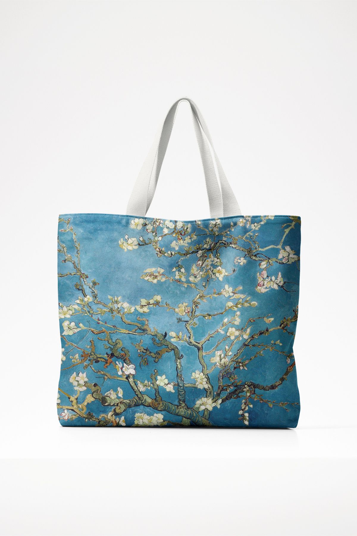 Sozakko Van Gogh Almond Blossom Pamuk Kolonlu Plaj ve Günlük Omuz Çantası