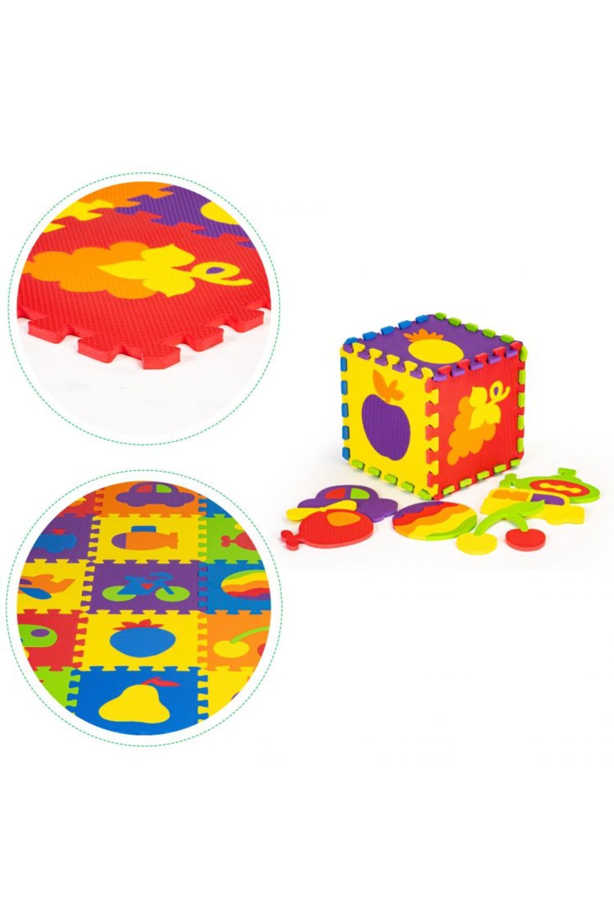 ideal STORE-Puzzle Interactiv tip covoras, Dimensiuni 148 x 119 cm, Setul este format din 20 puzzle-uri patrate 6