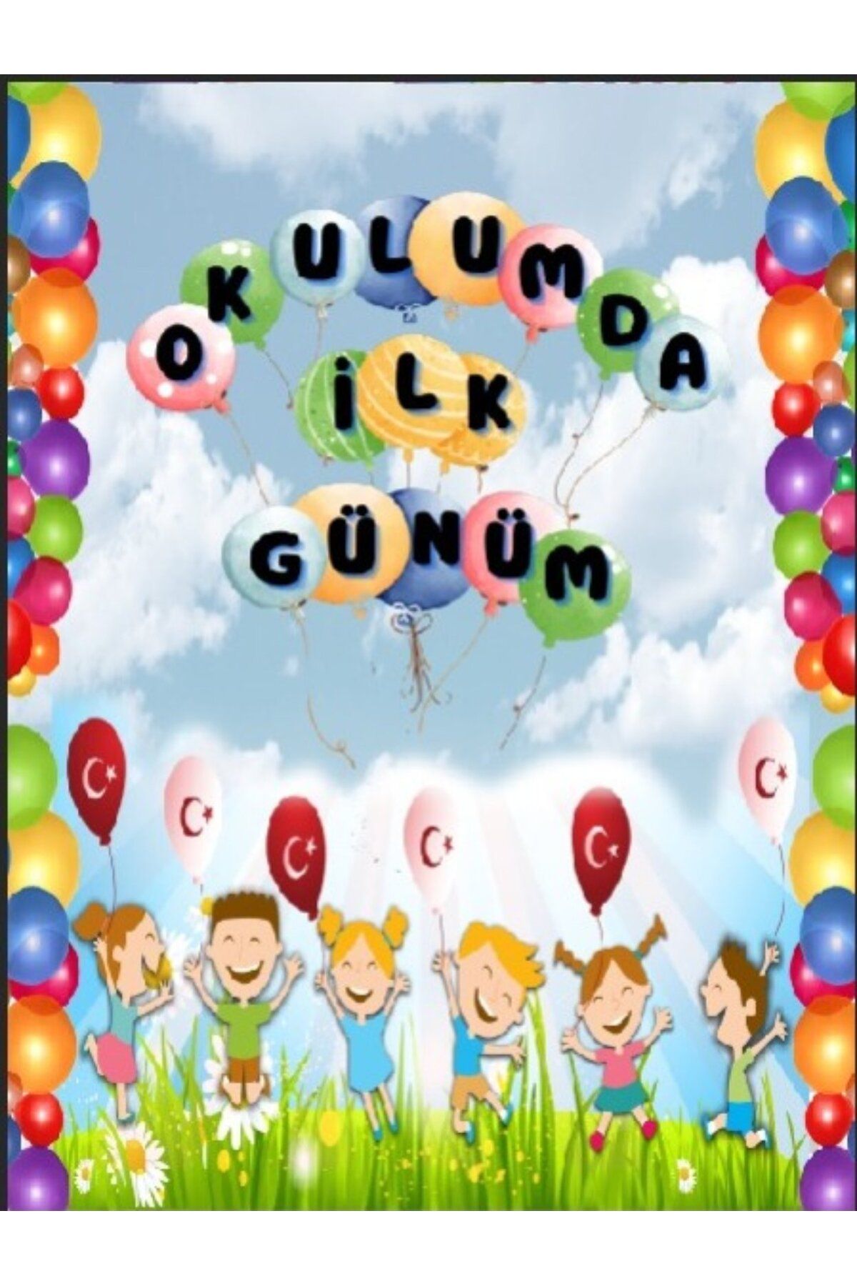 PROMISEBACKDROP2 OKULUMDA İLK GÜNÜM 150x200 KUMAŞ PANO OKUL ETKİNLİK