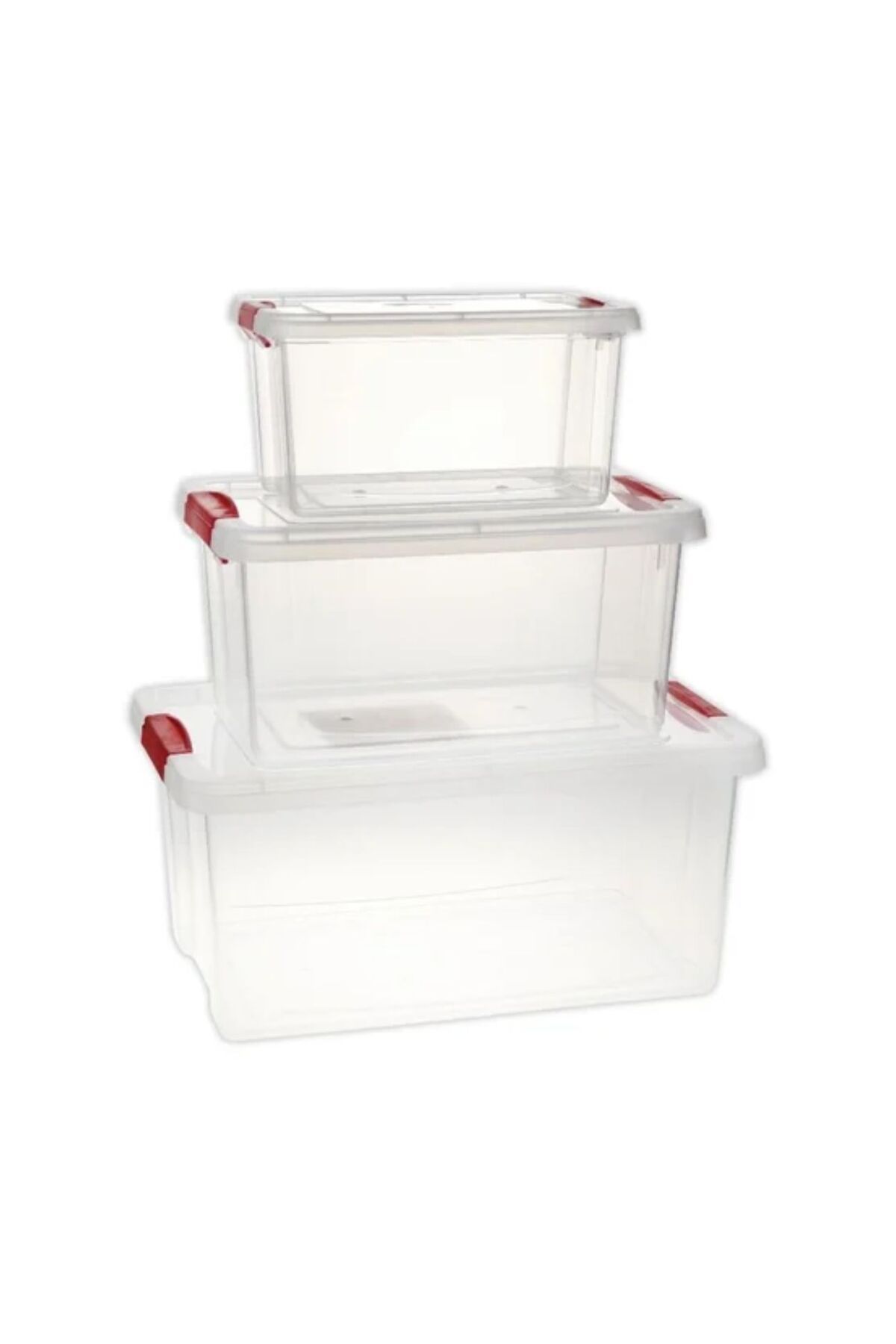 Est Home-3-Piece Storage Container Airtight Locking Lid Storage Box Toy Box Organizer 9-5-2.5 Lt 2