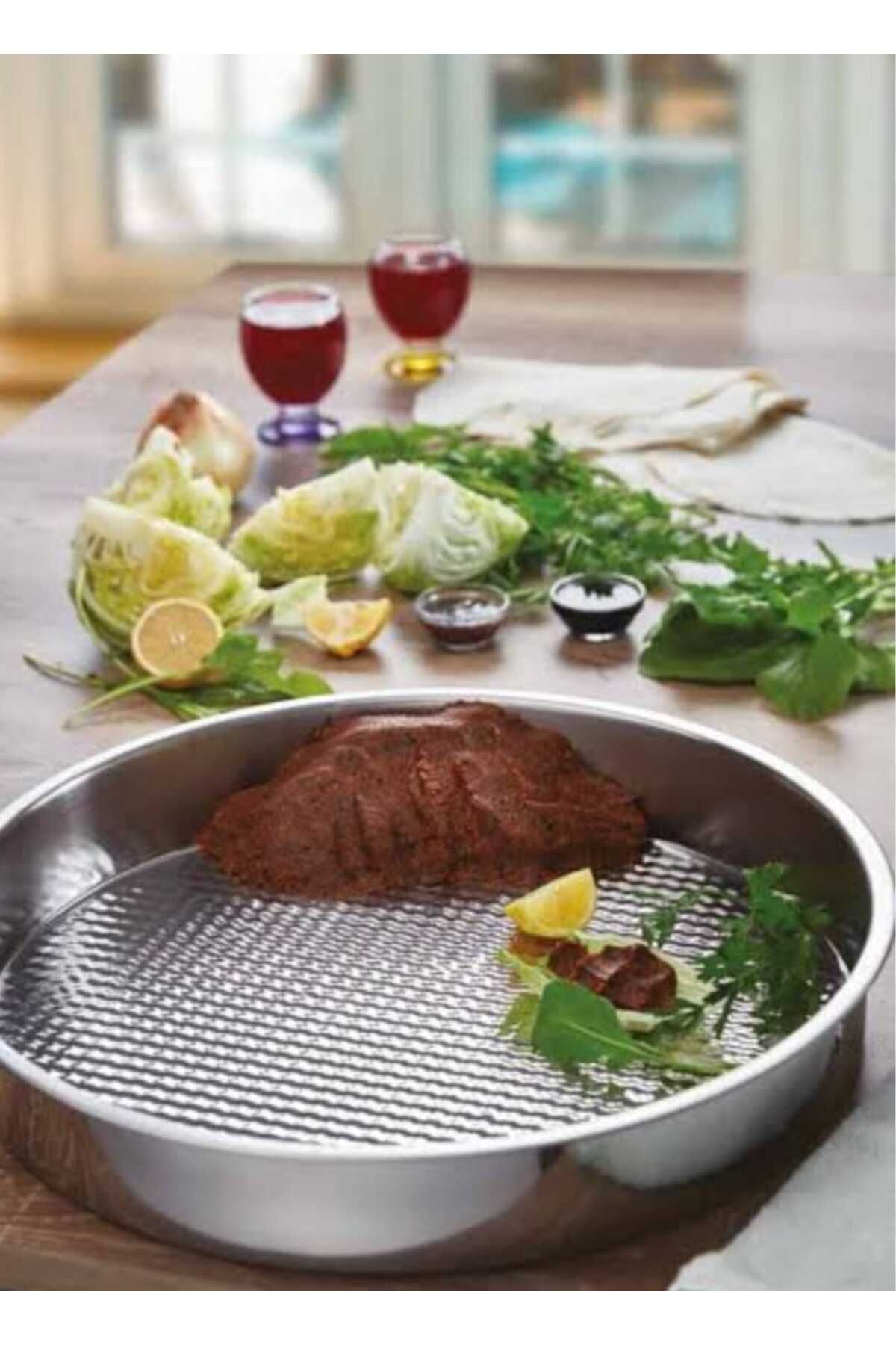 kurt41 Çiğ Köfte Leğeni Çiğ Köfte Yoğurma Leğeni Paslanmaz Çelik 38 Cm