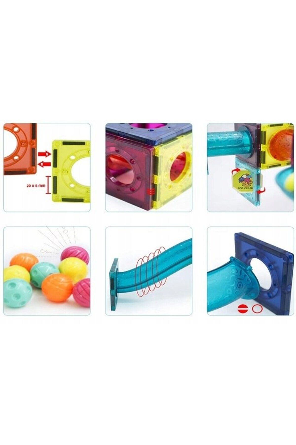 ideal STORE-Set Inteligent de Constructie Magnetic cu Lumina idealStore Strong Magnets, Include 75 elemente Mult 6