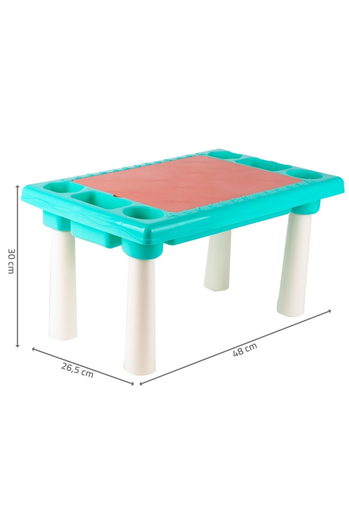 ideal STORE-TOY BLOCK idealStore Educational Table, Dimensions 48 x 30 x 26.5 cm, Double Top with Two Sides, 300 Blocks 3