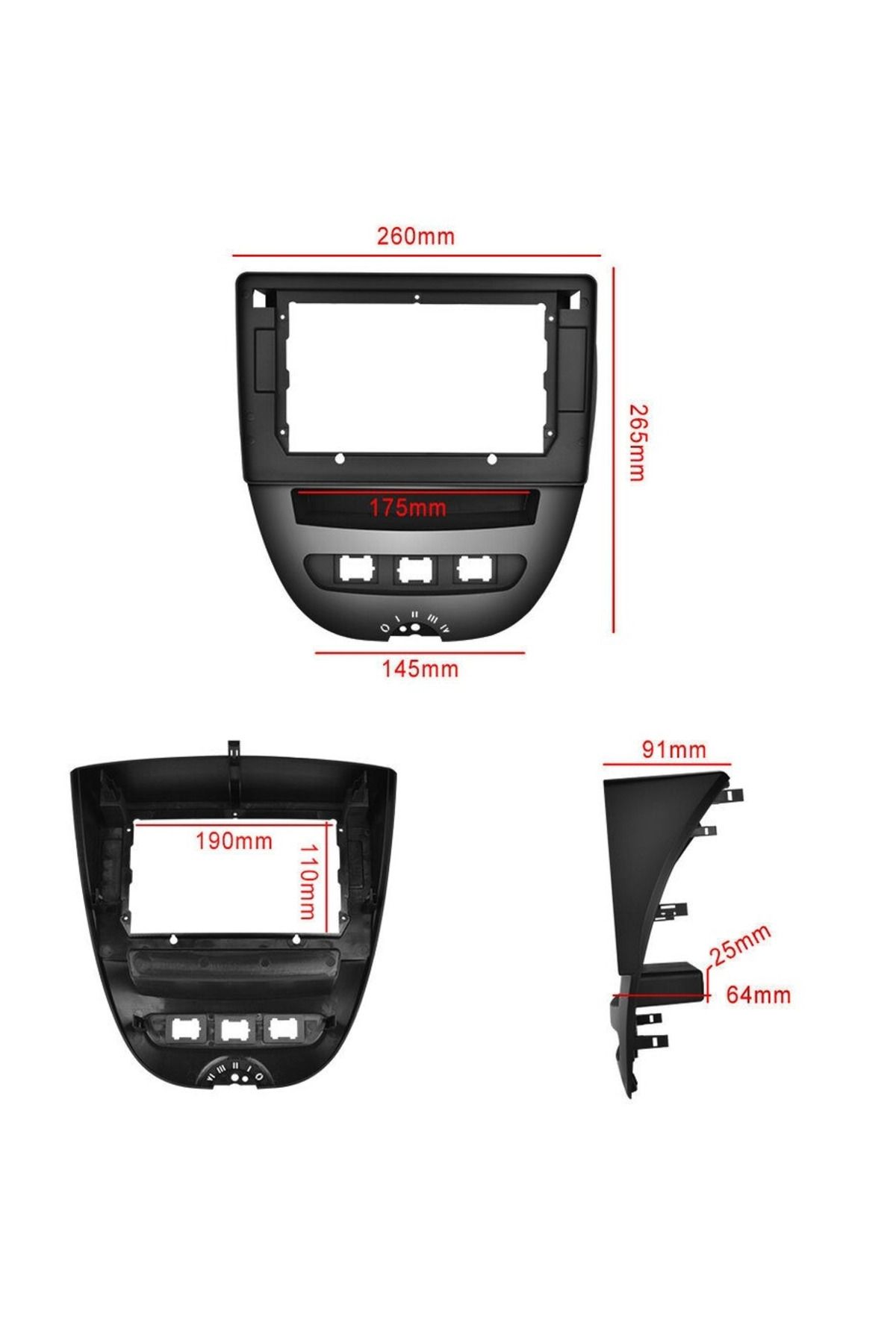 ideal STORE-Navigation Frame 10 idealSTORE, Wiring and Canbus Module included, Compatible with Toyota Aygo 2005-2014, for 3