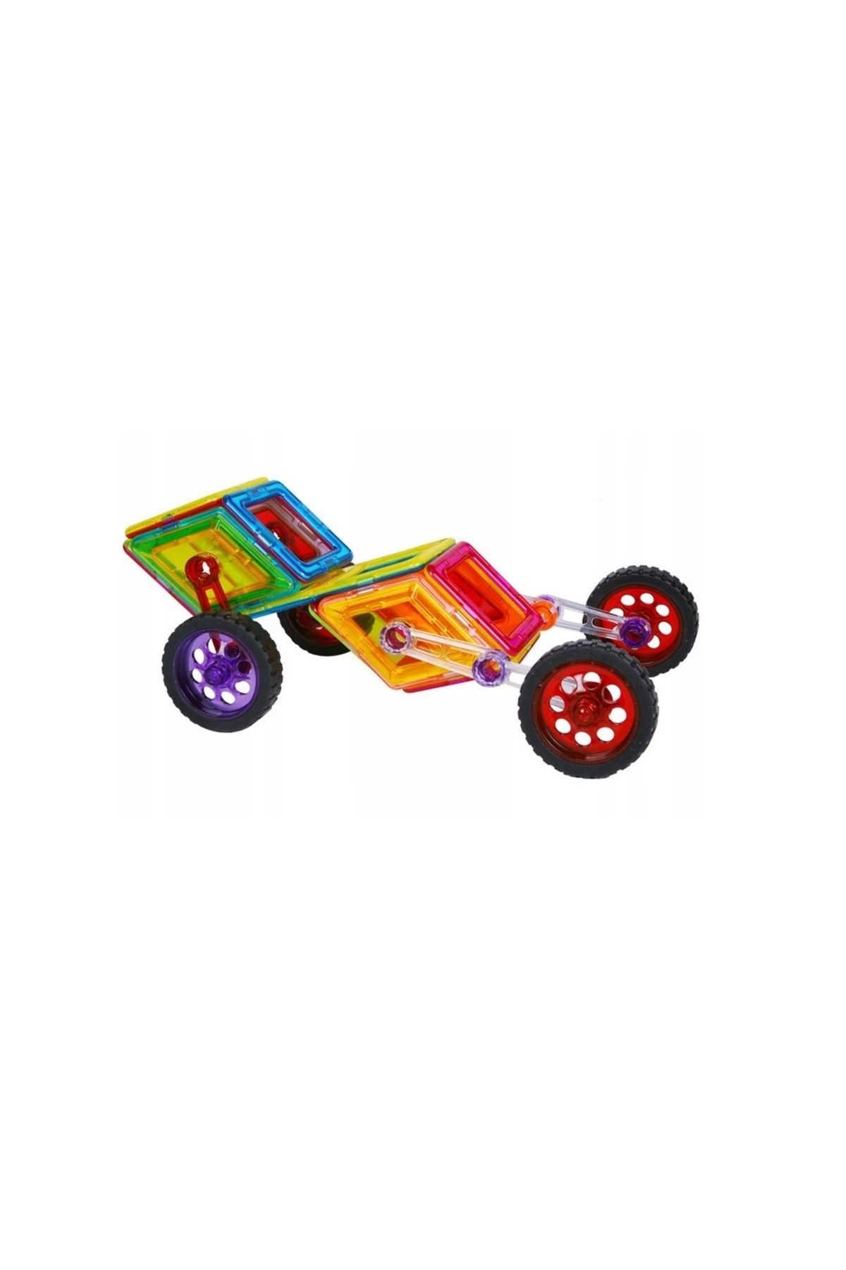 IDL-IDL Transformer Construction Play Set with 46 magnetic pieces with the possibility of joining that can create 8