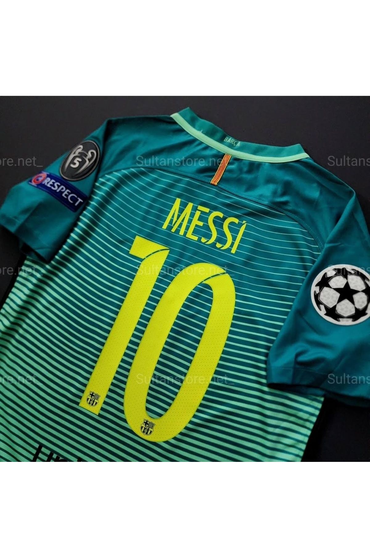 MONTENERO Barcelona 2017/18 Sezonu Lionel Messi Deplasman Forması (Blue)