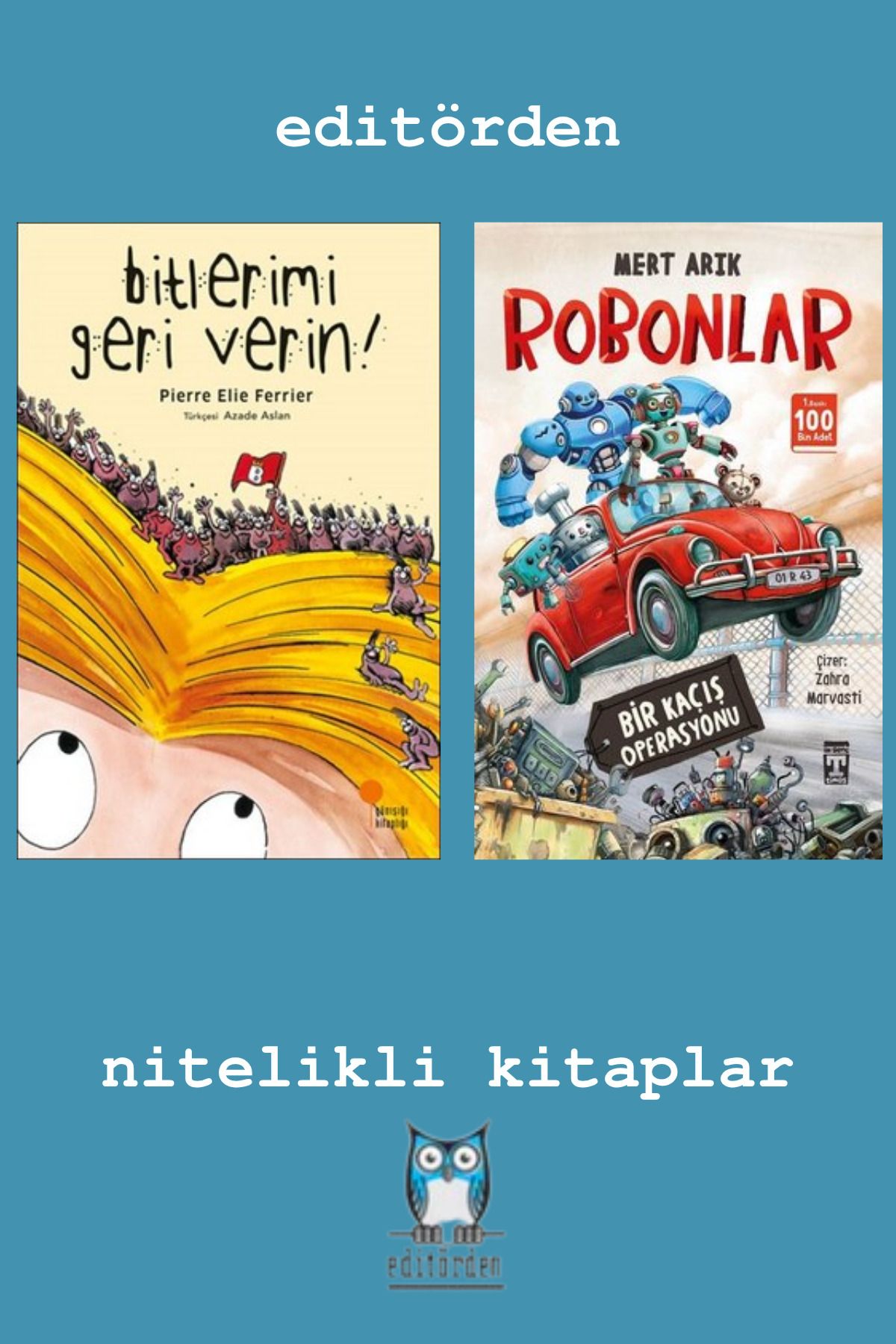 Bilge Kuş Yayınları Bitlerimi Geri Verin - Robonlar