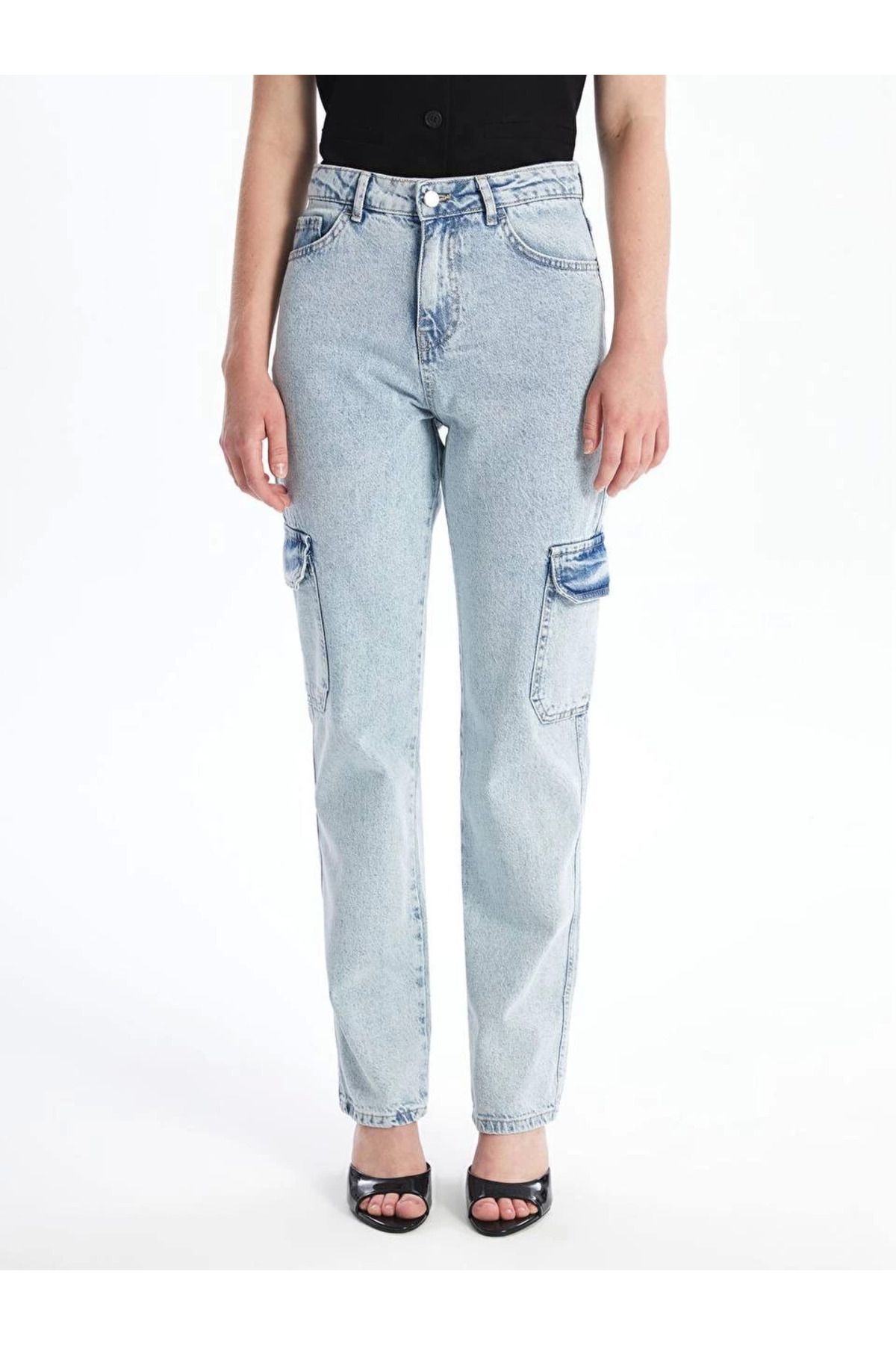 ETİLER COLLECTION Kargo cep kar yıkama jeans pantolon
