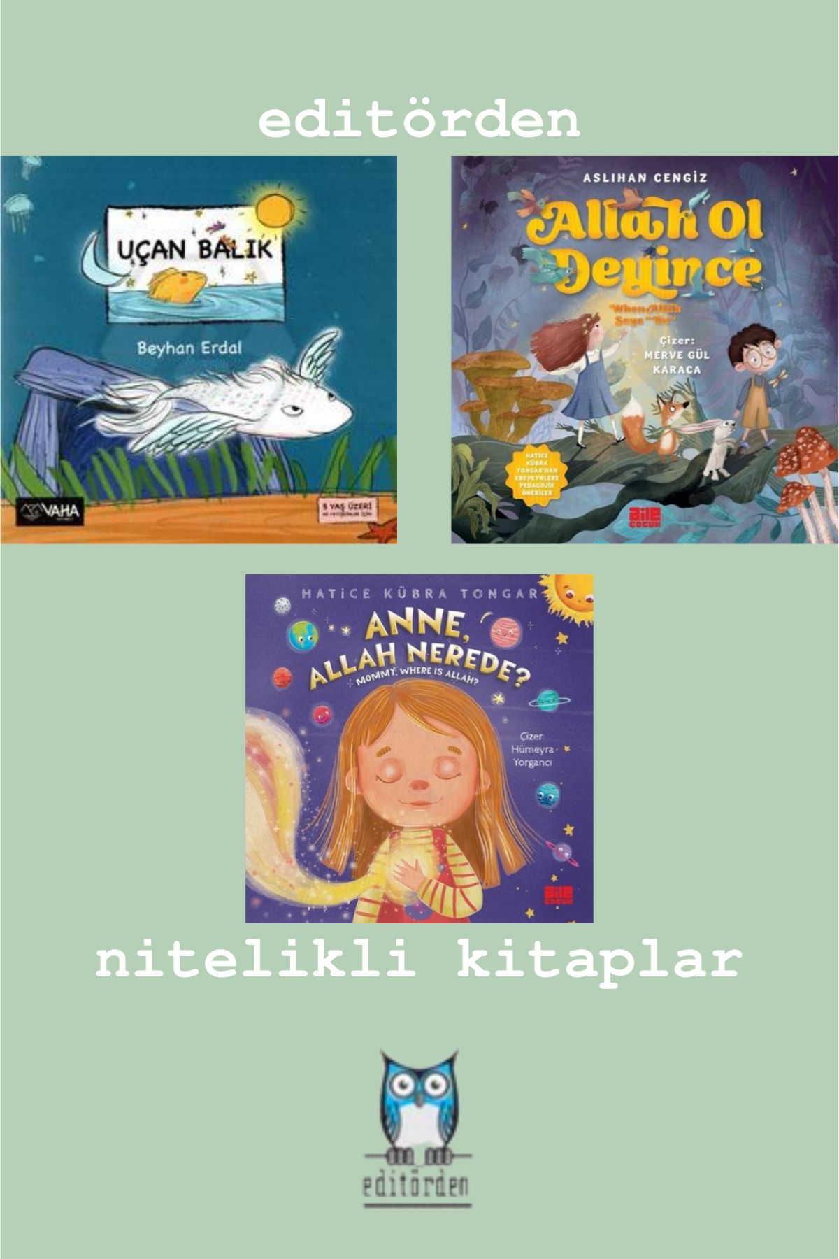 Bilge Kuş Yayınları Allah Ol Deyince - Anne Allah Nerede? / Hatice Kübra Tongar - Uçan Balık
