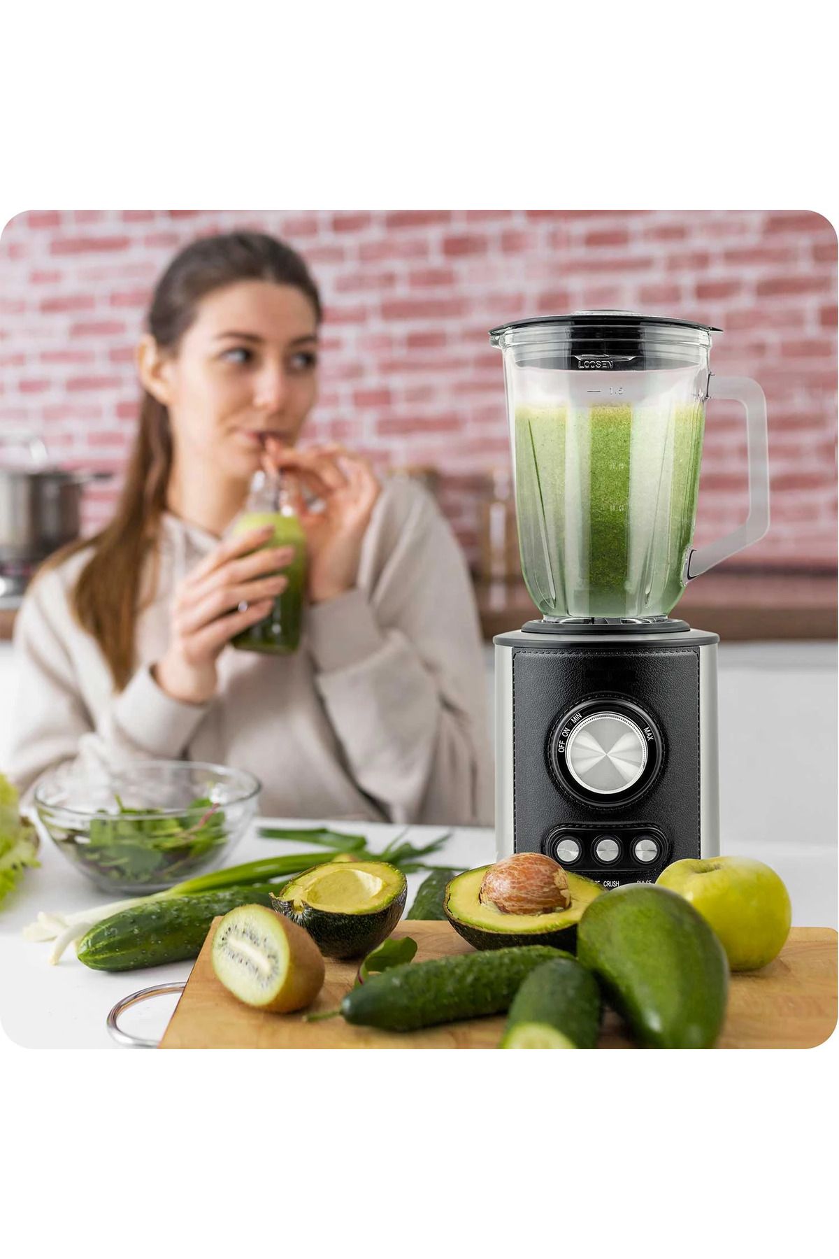 ideal STORE-idealSTORE Blender with Cup, 1.5L Capacity, 3 Usage Functions, Ice Crushing, Smoothie and P 3