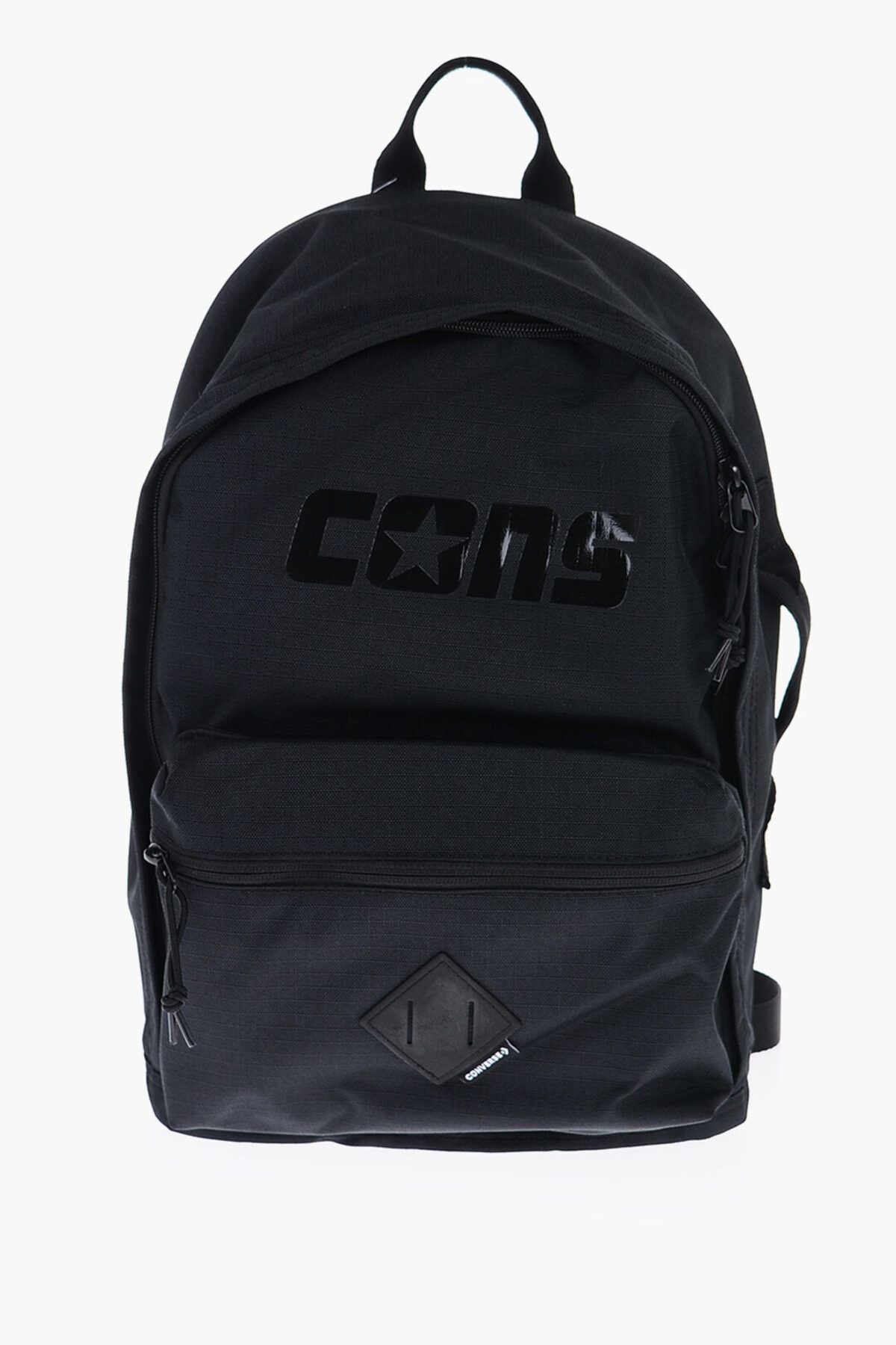 converse-Rip Stop Checked Motif Solid Color Cons Backpack 1