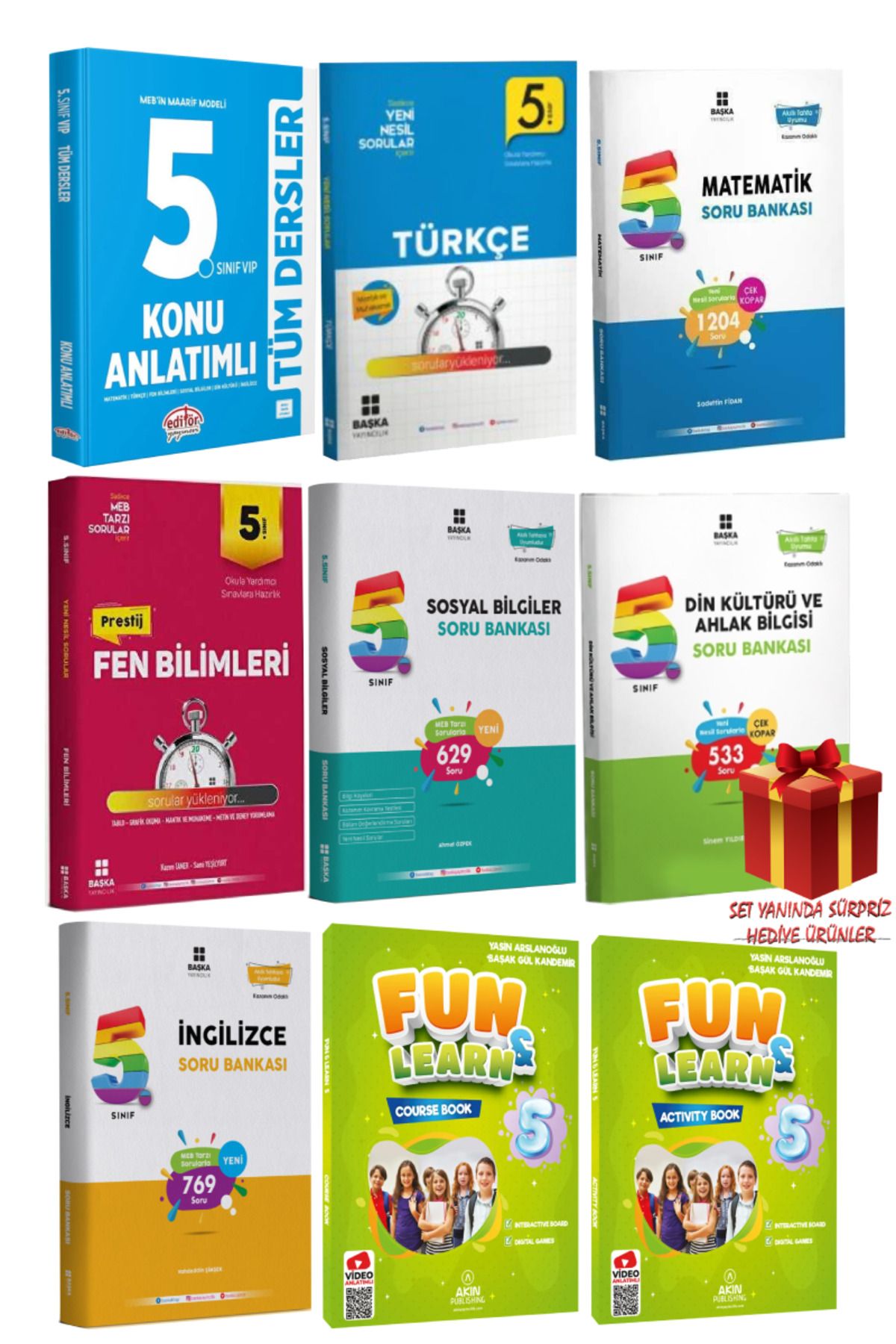 Editör Yayınevi 5. Sınıf Tüm Dersler Konu Anlatımı+ Türkçe+ Matematik+ Sosyal+ Fen+ Din+ İngilizce Soru Bankası