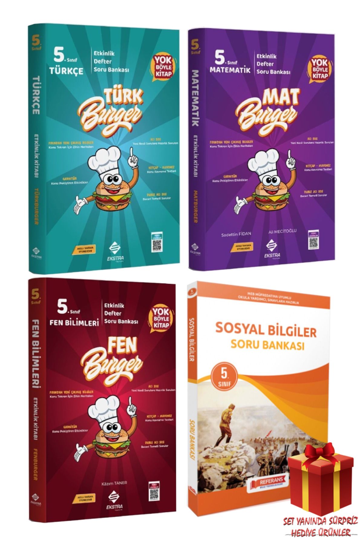 Panem Yayınları Ekstra 5. Sınıf Türk Burger+Mat Burger+Fen Burger Soru Bankası+Referans Sosyal Bilgiler Soru Bankası