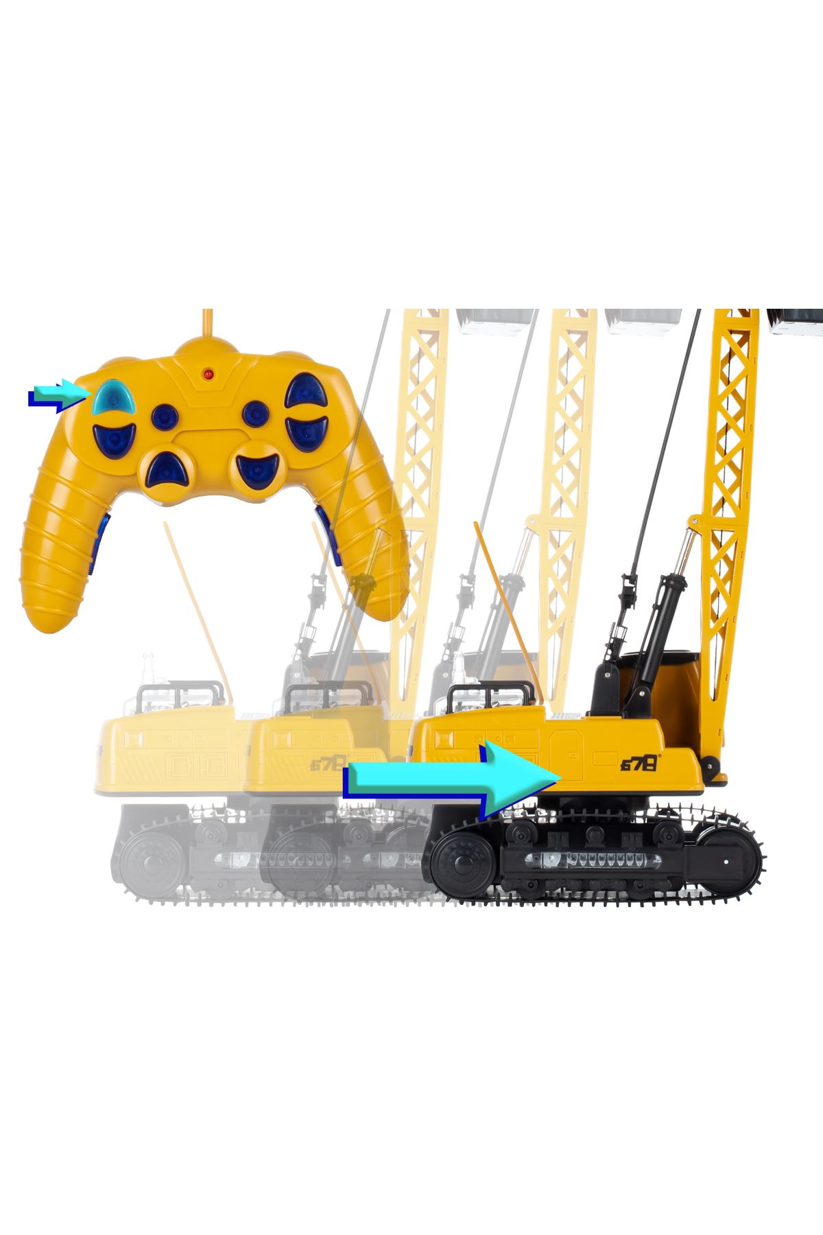 ideal STORE-Interactive Crane with Remote Control CRANE LUXURY idealSTORE, Dimensions 21x14x49 cm Stable Construction 5
