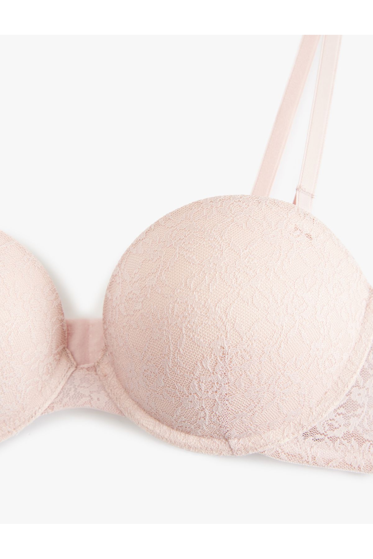 Koton-Extra Padding Maximizer Push up Lace Bra with Removable Straps 2