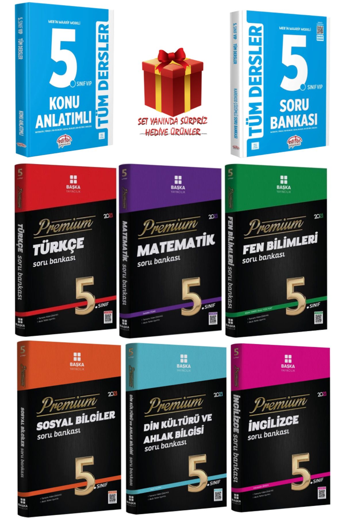 Editör Yayınevi 5. Sınıf Tüm Dersler Konu Anlatımı+ Türkçe+ Matematik+ Sosyal+ Fen+ Din+ İngilizce Soru Bankası