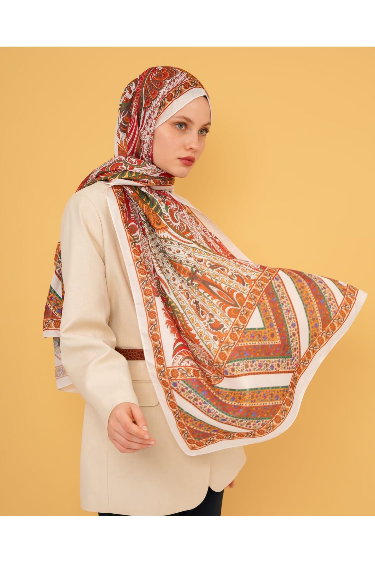 LEİLA SCARF Soft Cotton Şal