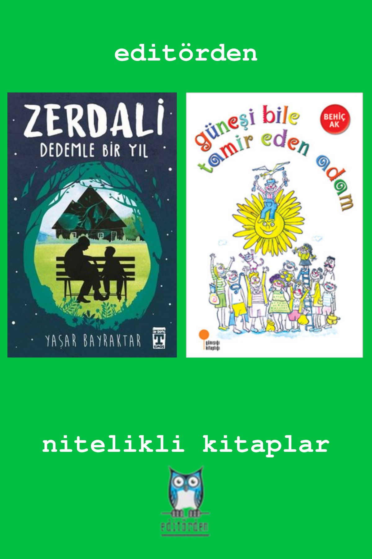 Bilge Kuş Yayınları Zerdali Dedemle Bir Yıl - Güneşi Bile Tamir Eden Adam