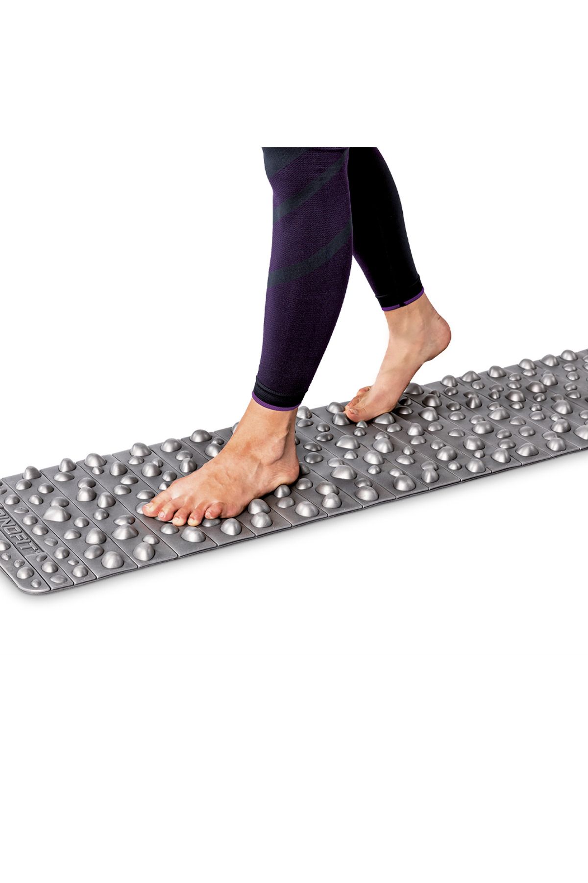 PINOFIT ayak refleksoloji matı gümüş grisi (120 x 35 x 1,8 cm)