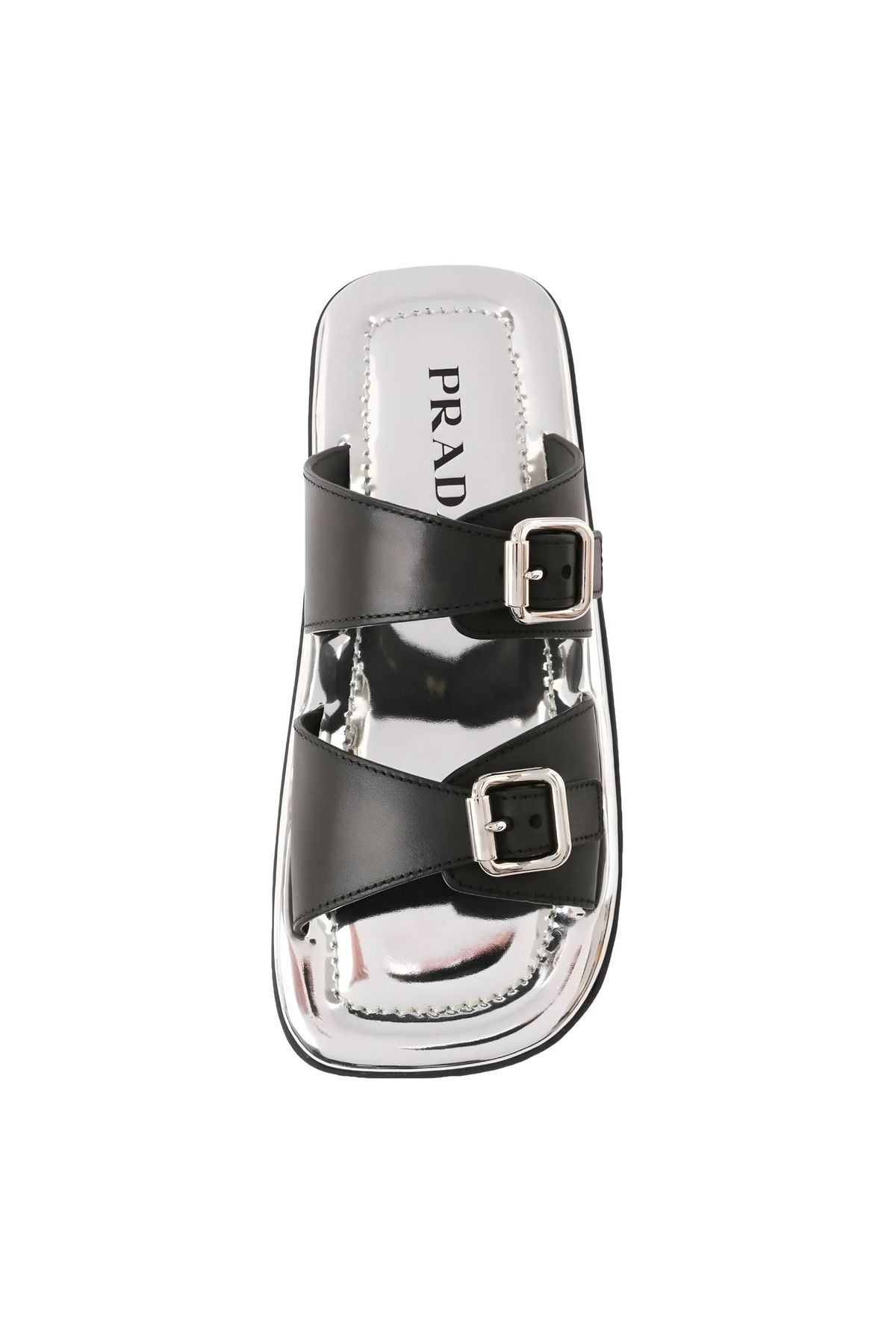 Prada Sport Çift kayışlı Deri Terlik
