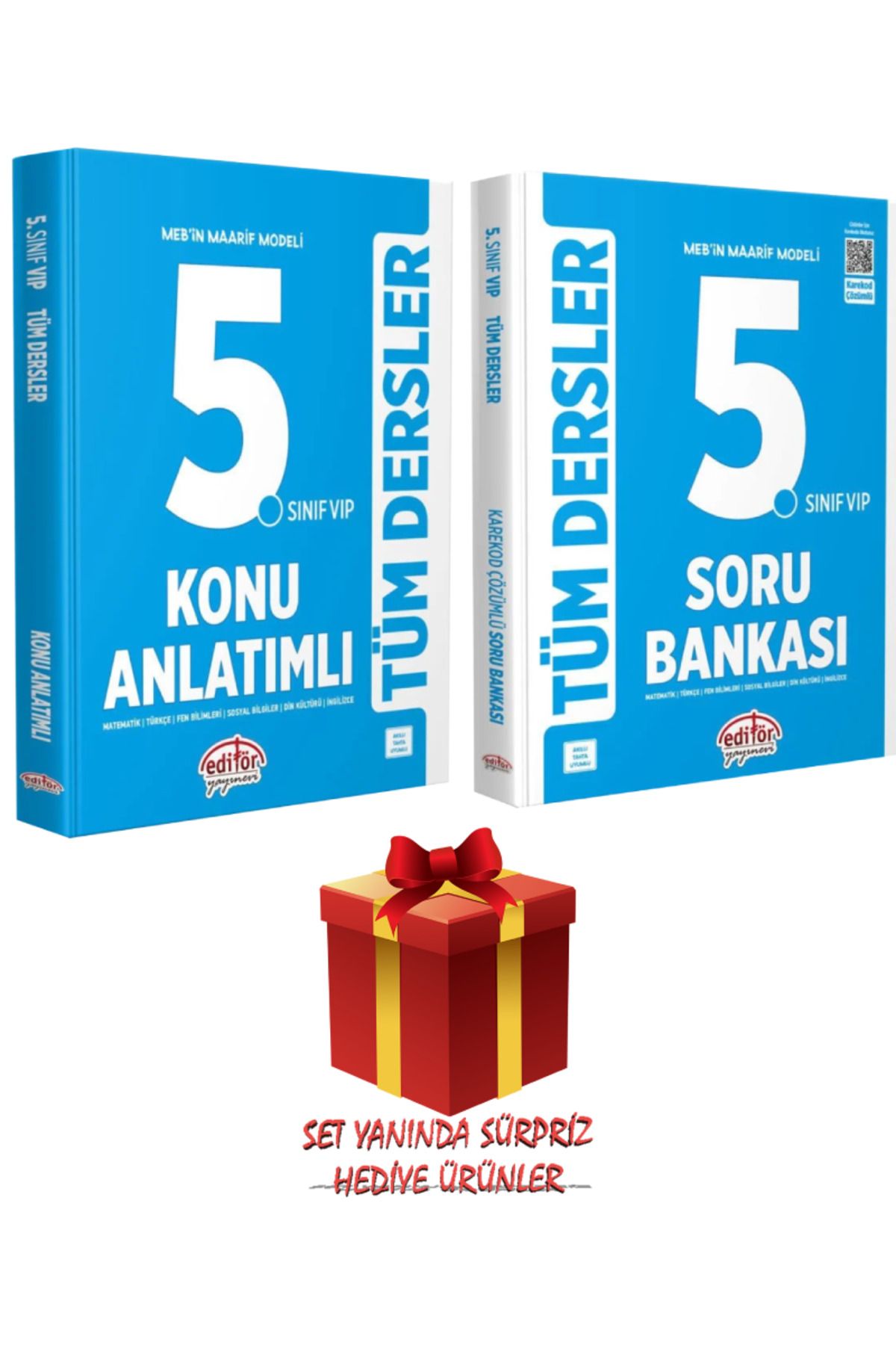Editör Yayınevi MEB'in Maarif Modeli | 5. Sınıf VIP Tüm Dersler Konu Anlatımlı+Soru Bankası+Hediye