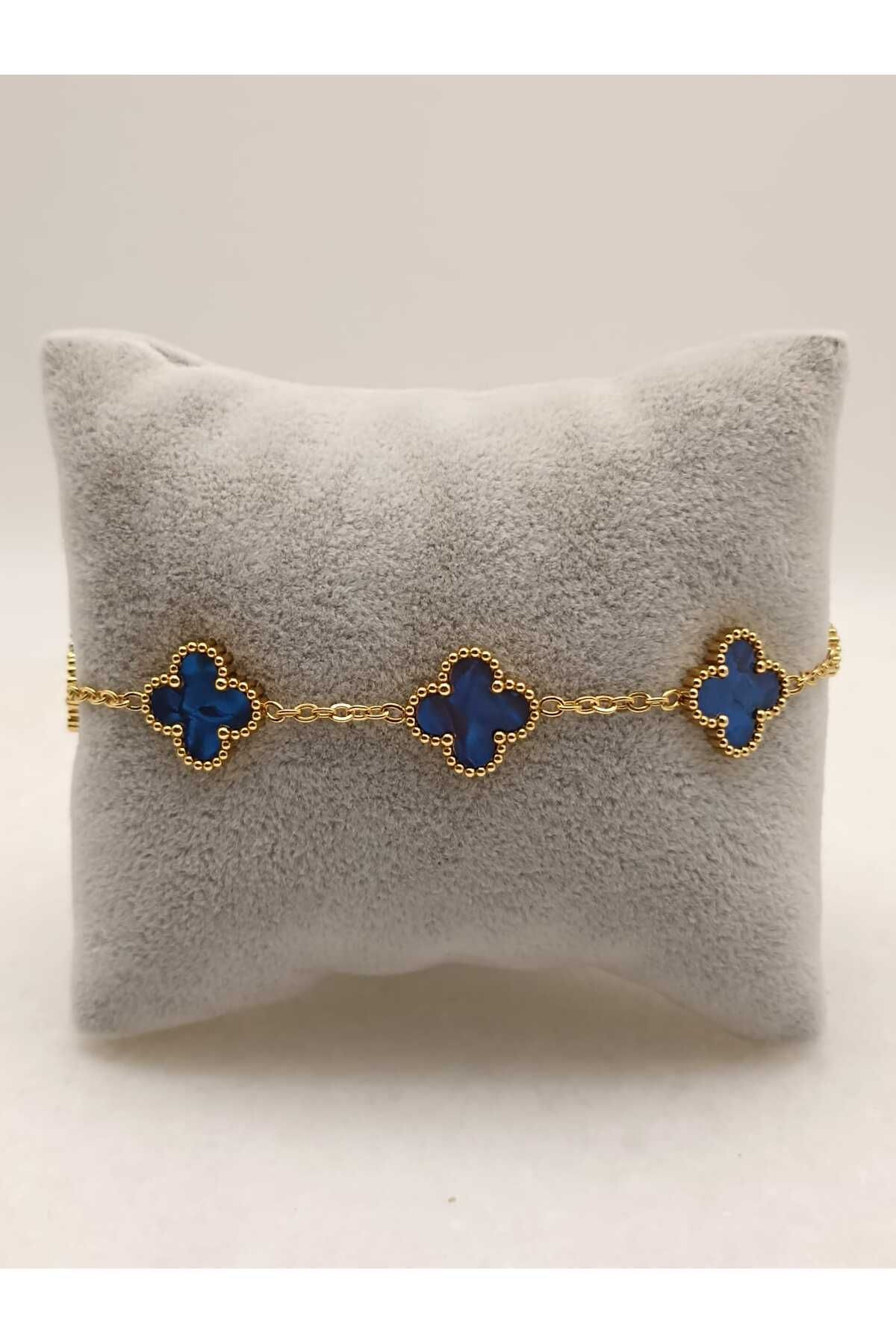 TLSMACCESORIES ÇELİK LACİVERT YONCA GOLD