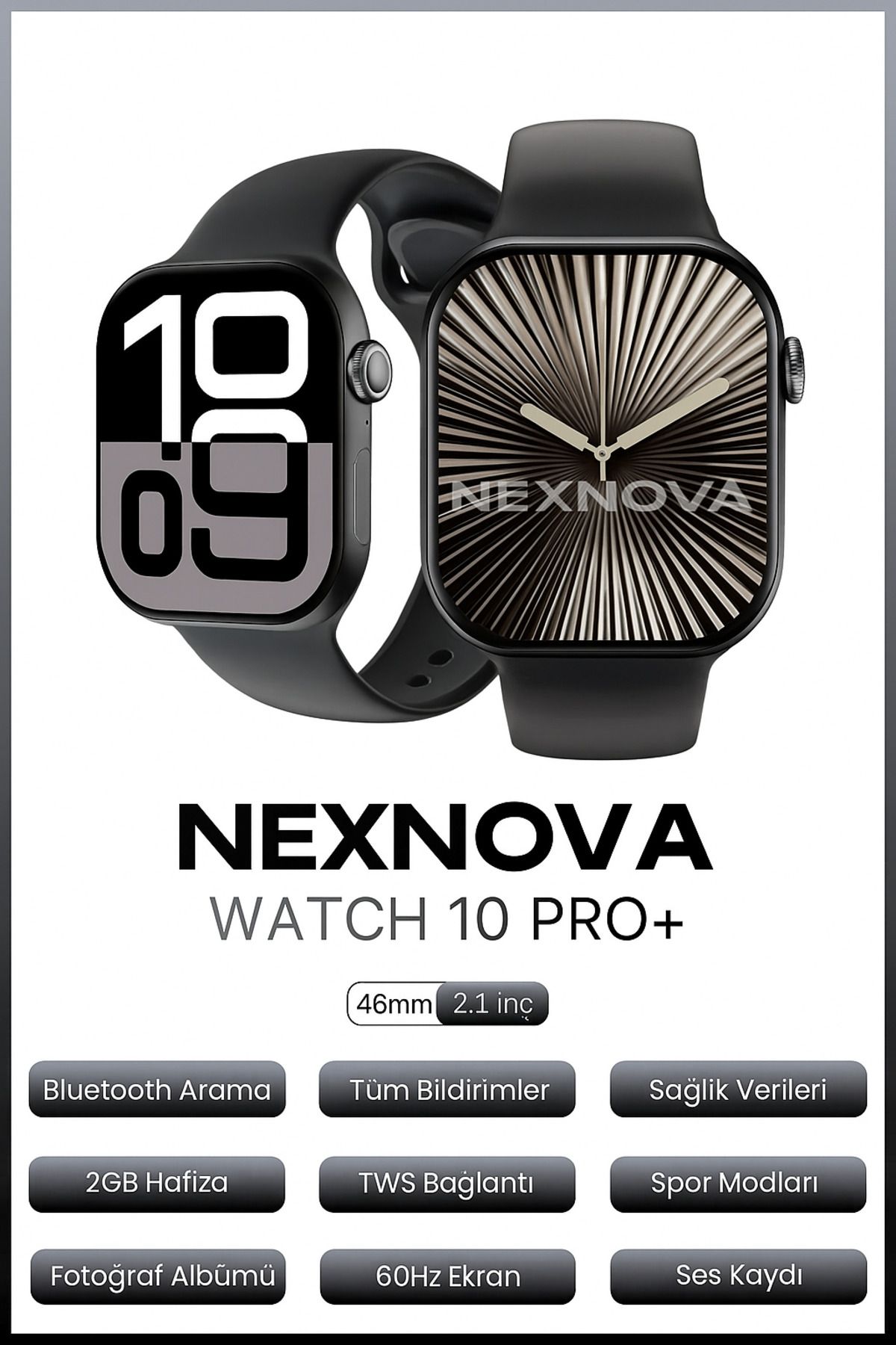 nexnova Watch 10 HK Pro+ Akıllı Saat Iphone Ve Android Tüm Telefonlara Uyumlu