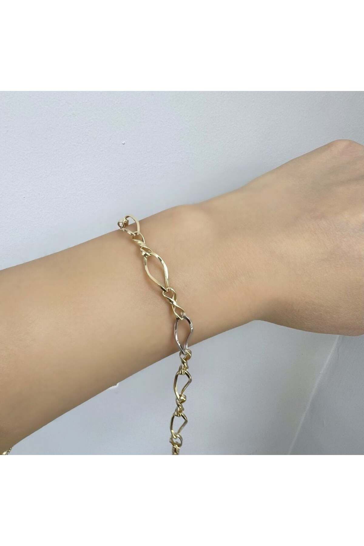 byBurak GOLD Sonsuzluk Halka Zincir Bileklik – BLK0964