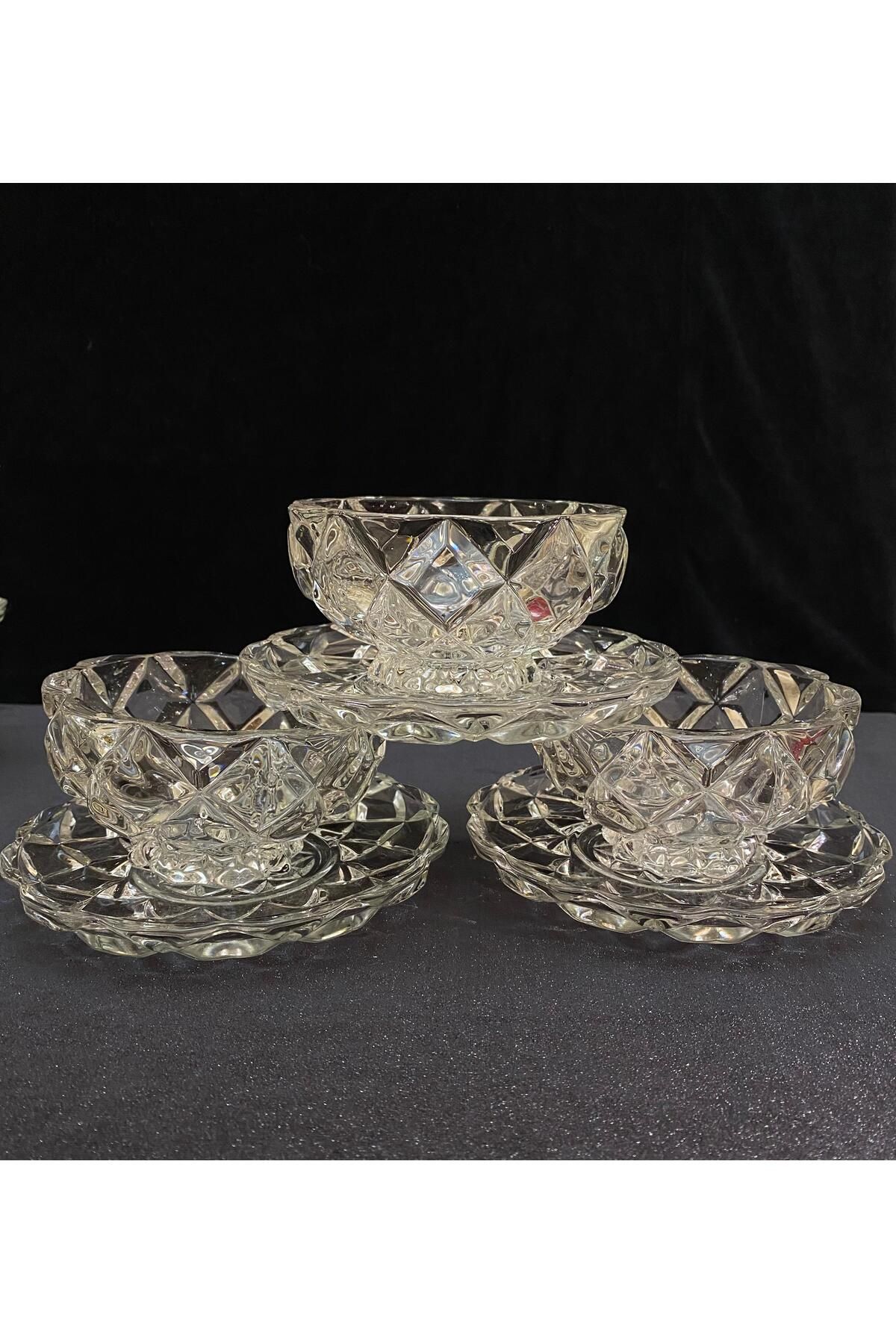 Laurin Crystal 12 Parça Lüx Ricci Çerezlik Kase Takımı