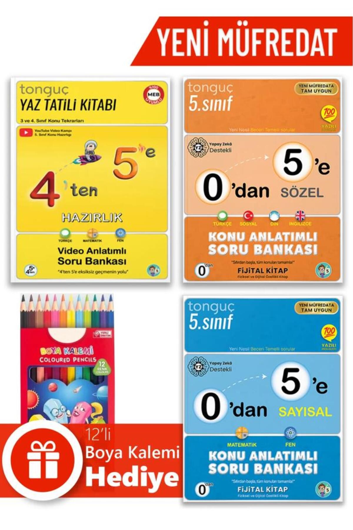 Tonguç Yayınları Tonguç Yayınları 4 ten 5 E Hazırlık Seti 3 Kitap + Hediyeli