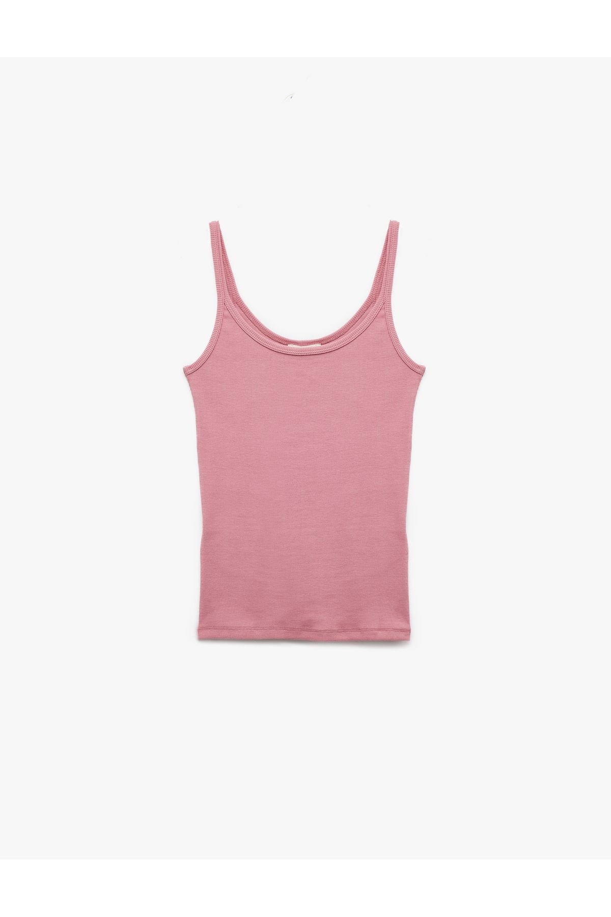 Koton Pamuklu U Yaka Slim Fit Fitilli Atlet