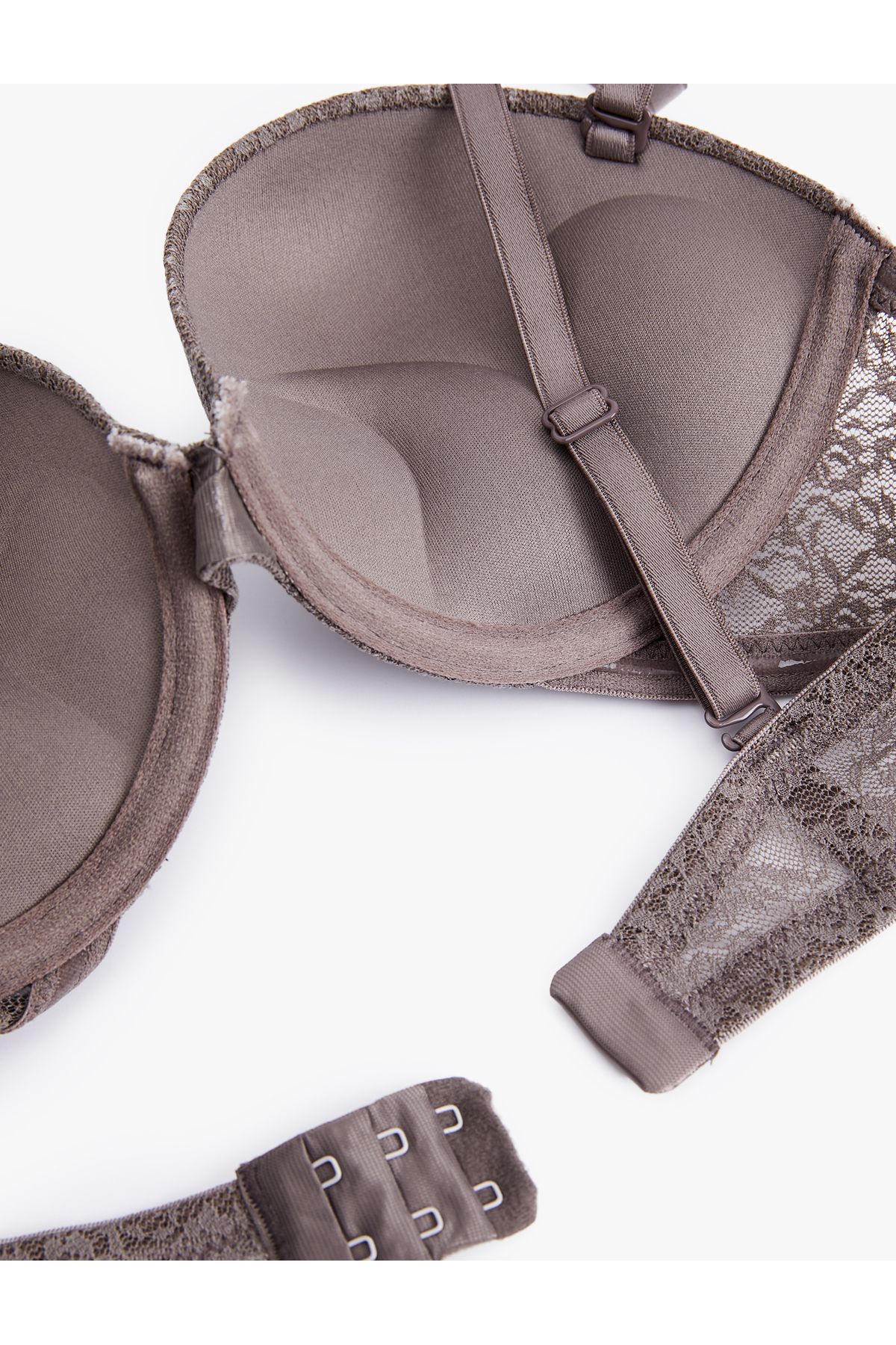 Koton-Extra Padding Maximizer Push up Lace Bra with Removable Straps 2