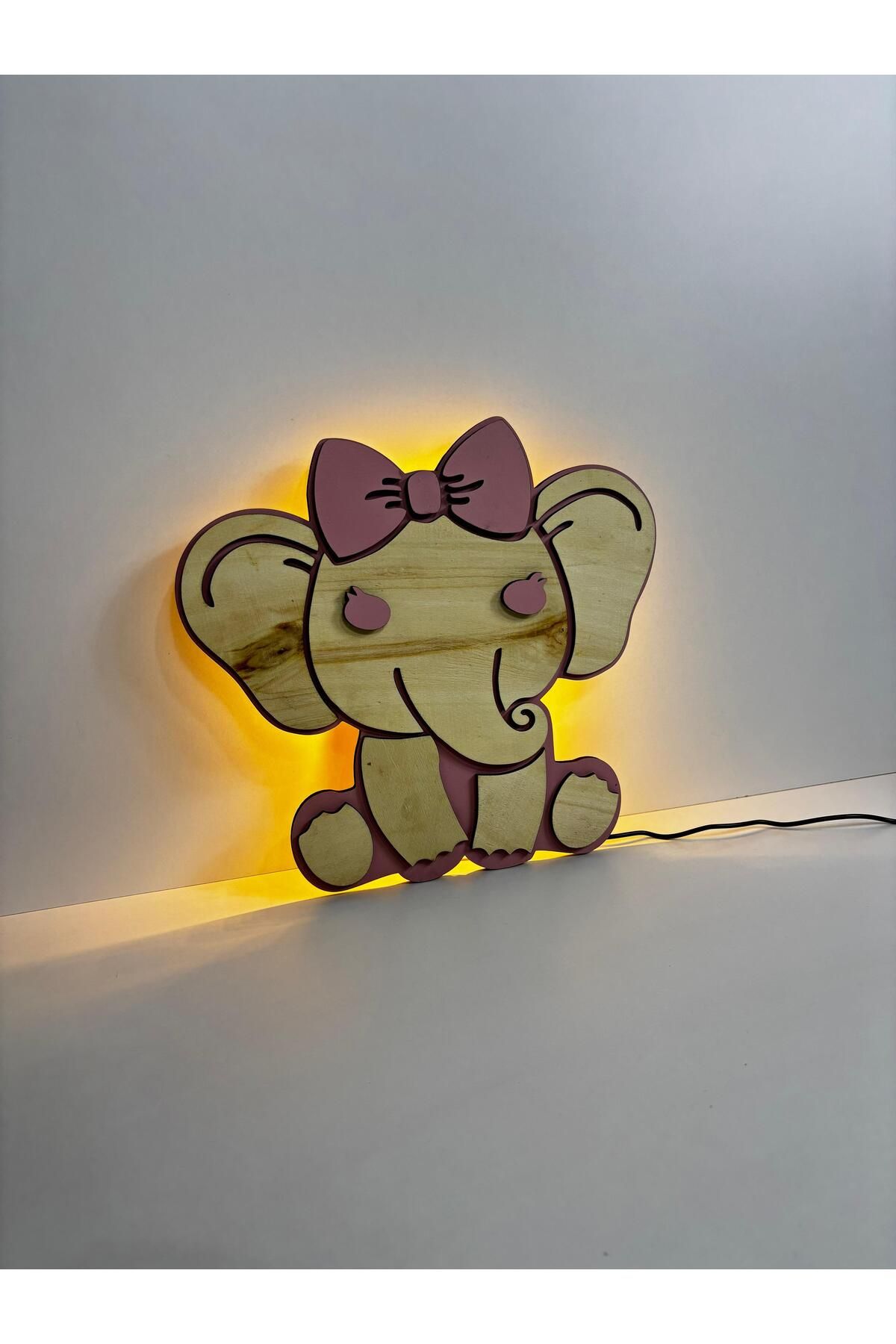 MK Design LAZER KESİM GECE LAMBASI AHŞAP LAMBA BEBEK ODASI LAMBA