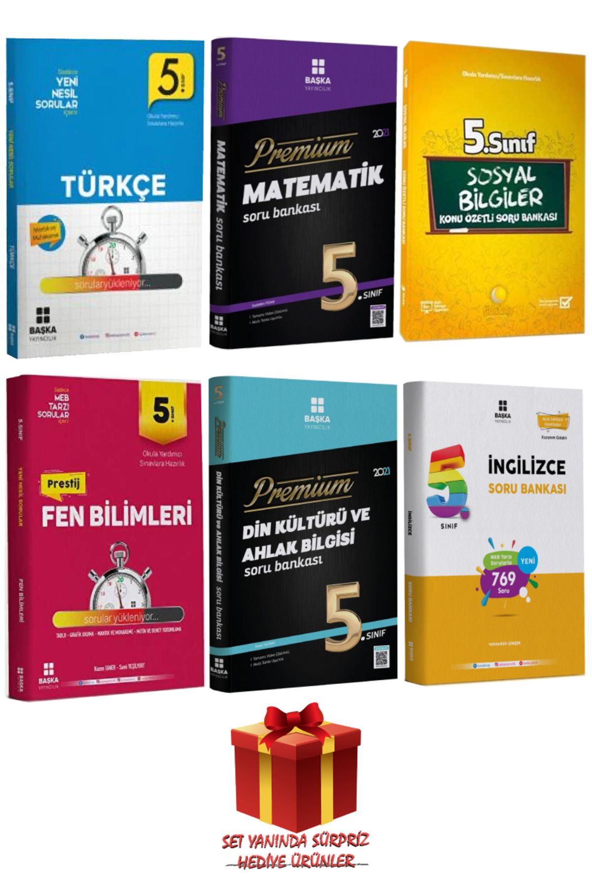 Başka Yayıncılık 5.Sınıf Türkçe+Matematik+Sosyal Bilgiler+Fen Bilimleri+Din Kültürü ve Ahlak Bilgisi+İngilizce Soru B