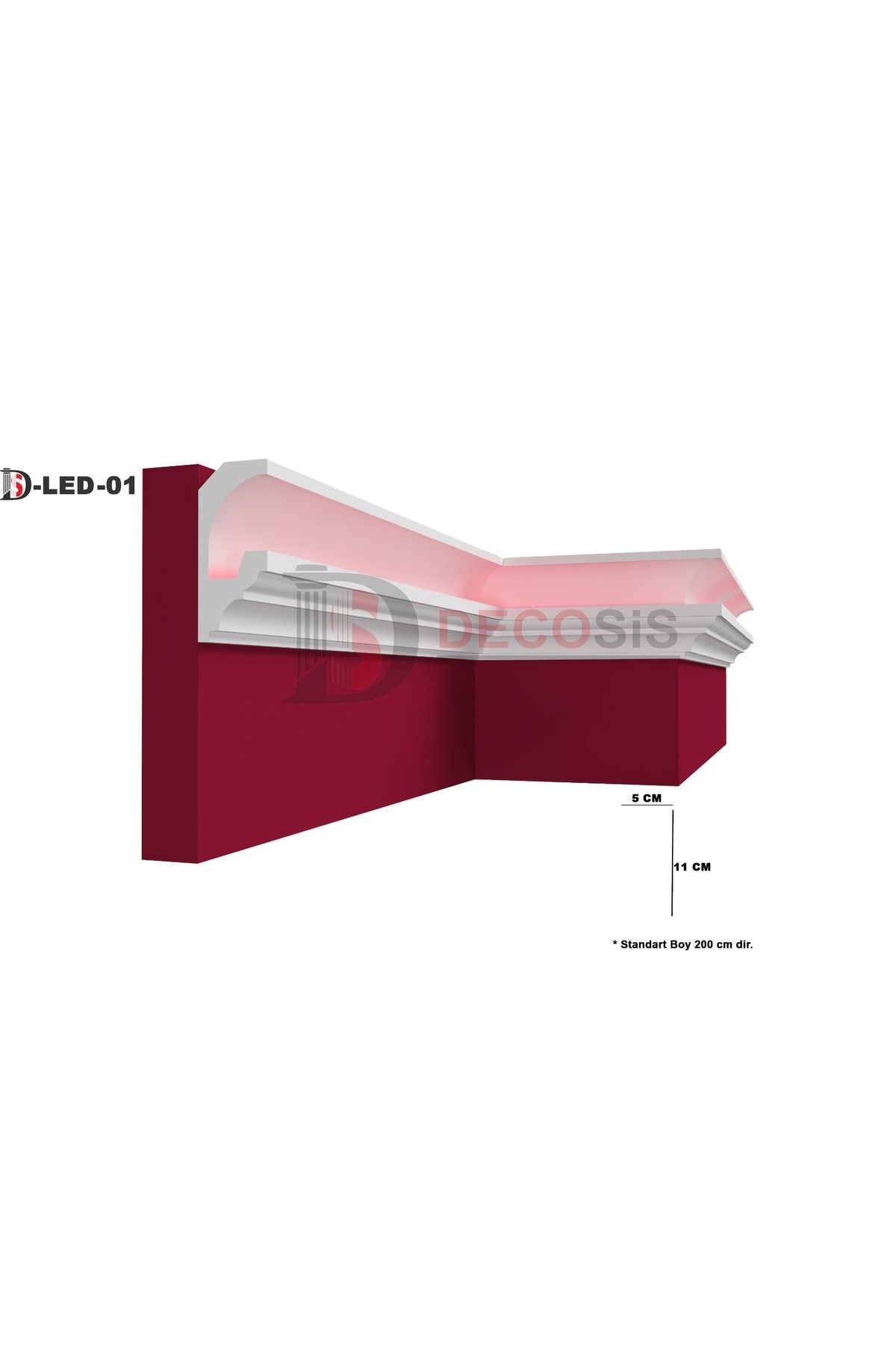 Decosis XPS STROPİYER LEDLİK GİZLİ IŞIK BANDI 11*5