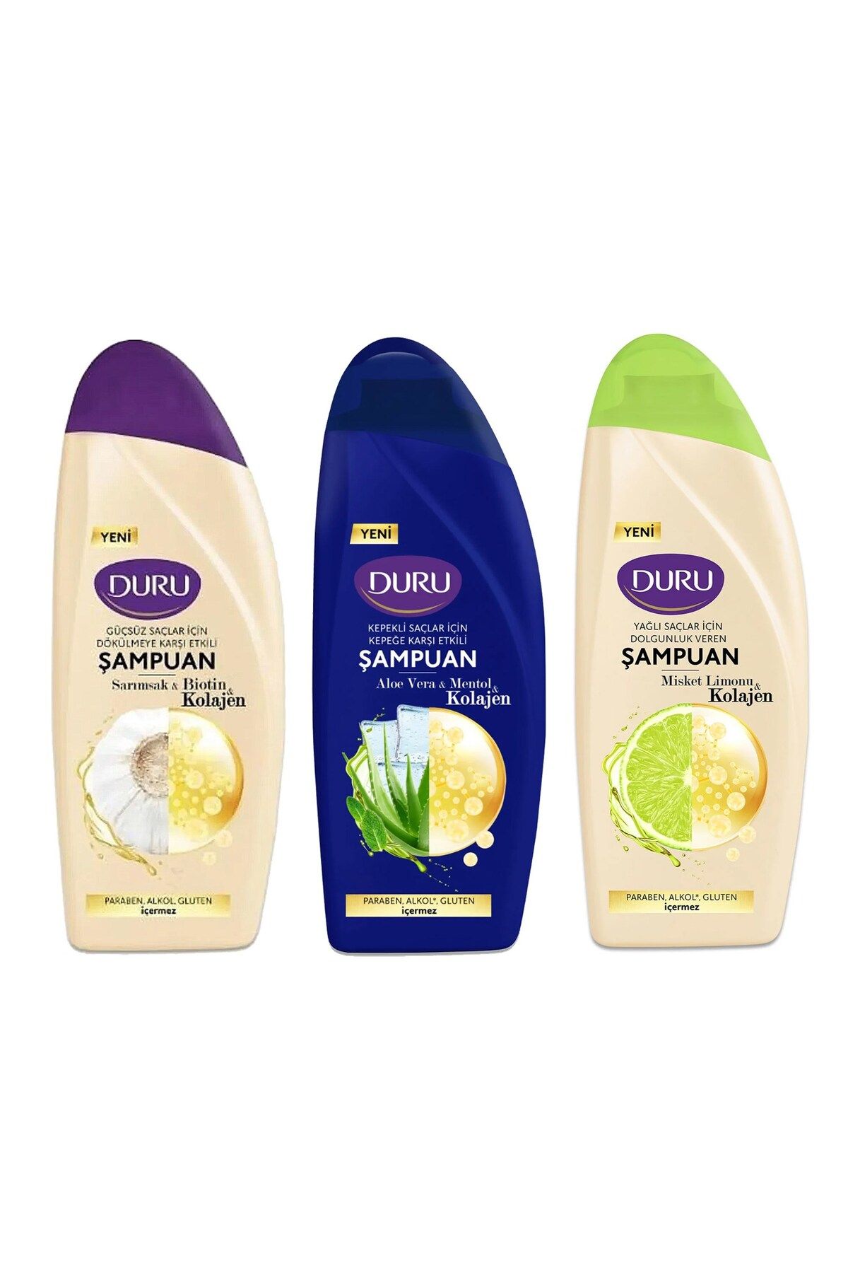 Duru Şampuan 500 ml 3 lü Karma Paket
