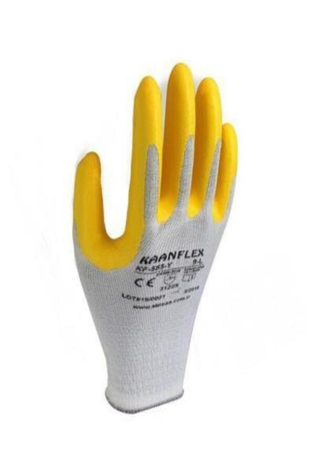 KaanFlex Sarı Nitril İş Eldiveni KF-555