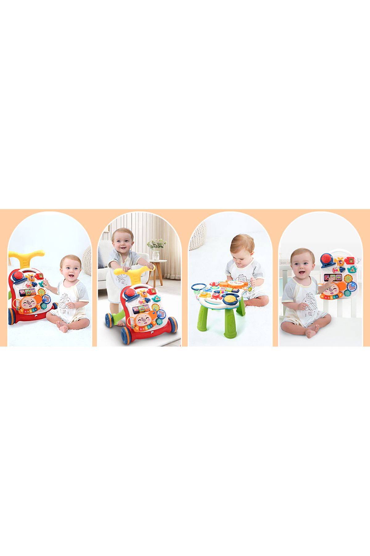 ideal STORE-Baby Elephant 3 in 1 walker IdealStore, Equipped with a removable interactive panel, It can 3