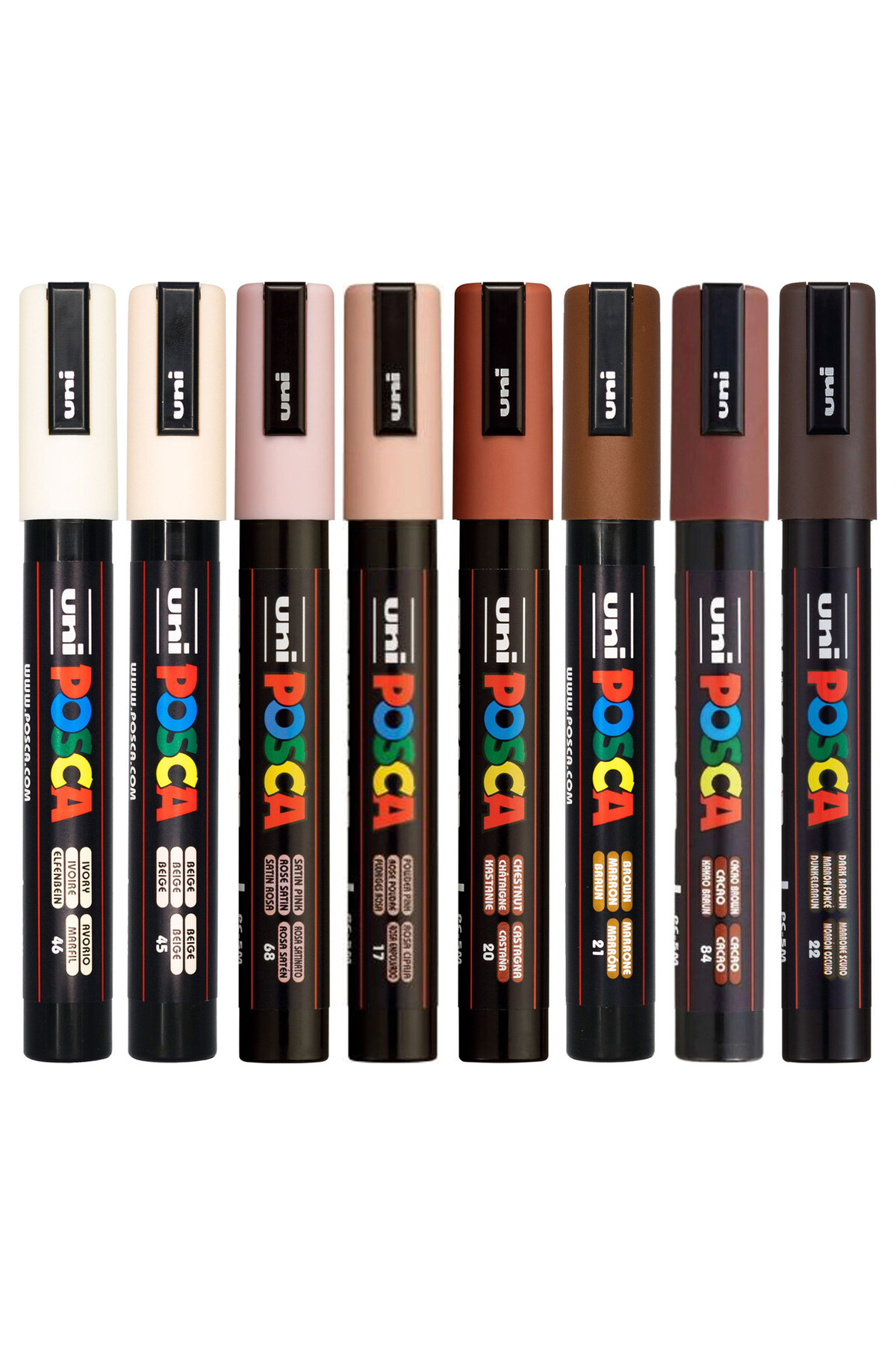 Posca PC-5M 1.8-2.5mm Marker Acrylic Painting Pen 8-Piece Portrait Colors Set