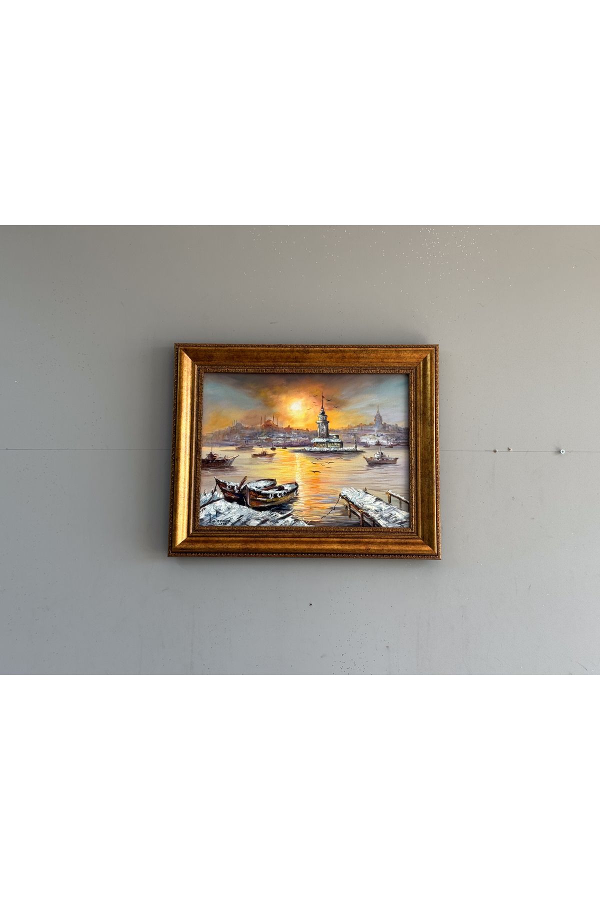 Asmin Sanat Evi İSTANBUL MANZARALI YAĞLI BOYA TABLO 40X50 CM
